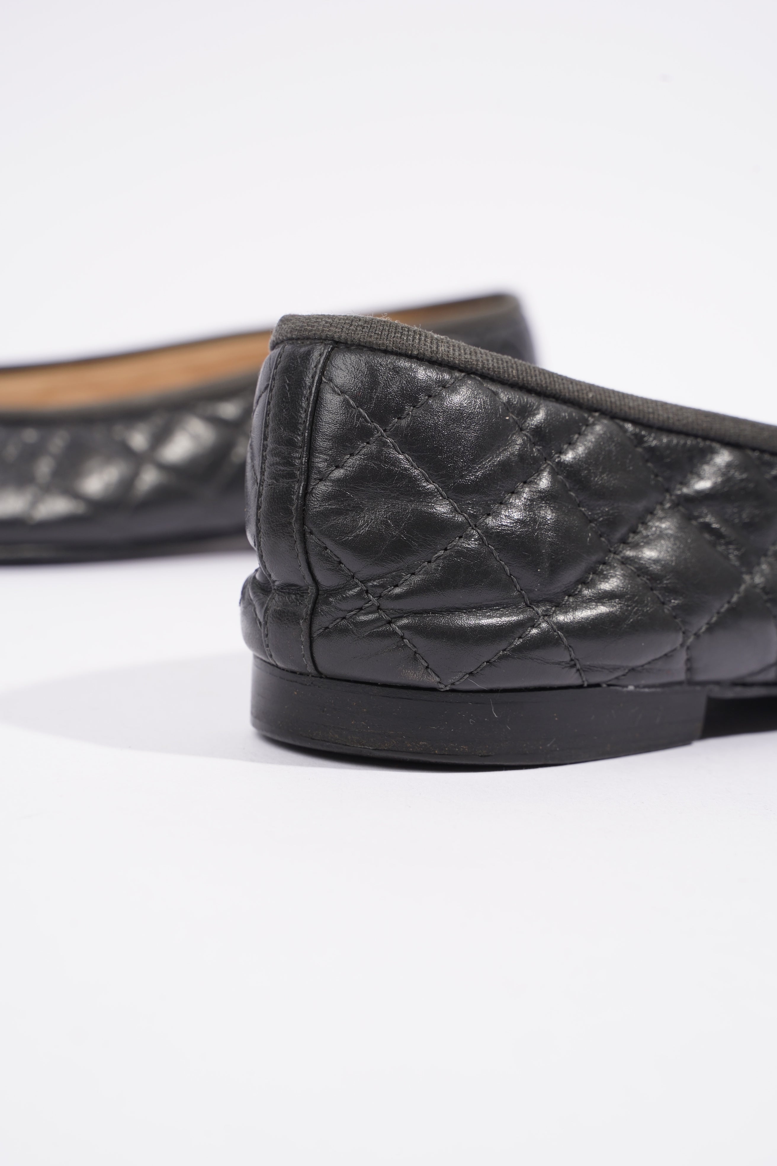 Chanel Ballet Flats Black Leather EU 41.5 UK 8.5