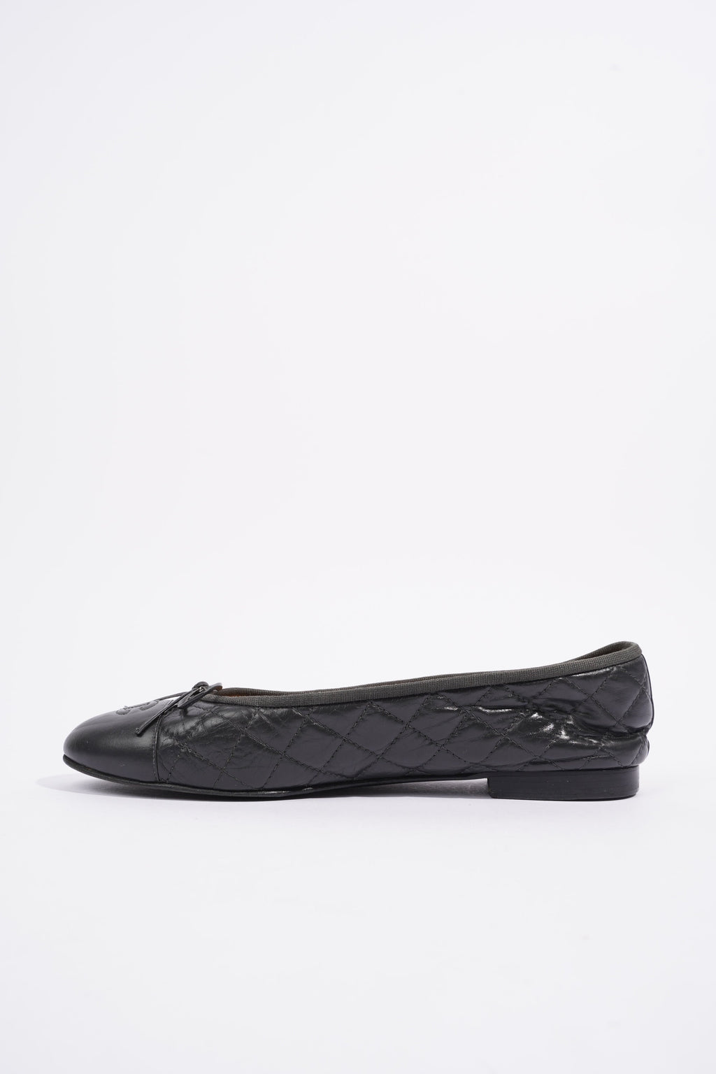 Chanel Ballet Flats Black Leather EU 41.5 UK 8.5