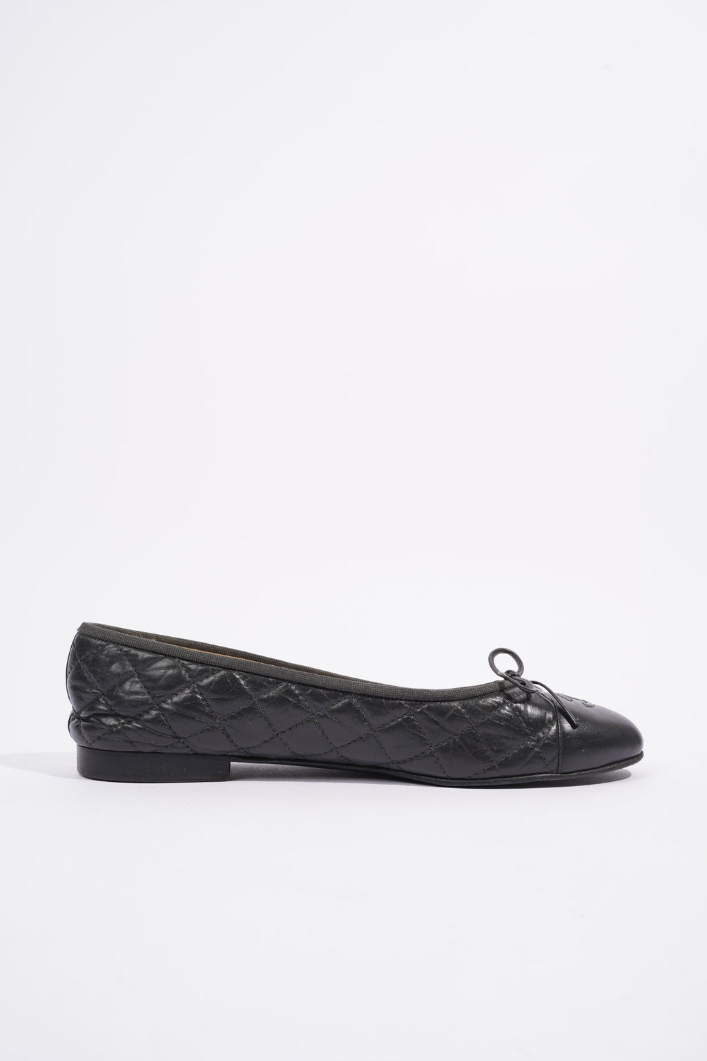 Chanel Ballet Flats Black Leather EU 41.5 UK 8.5