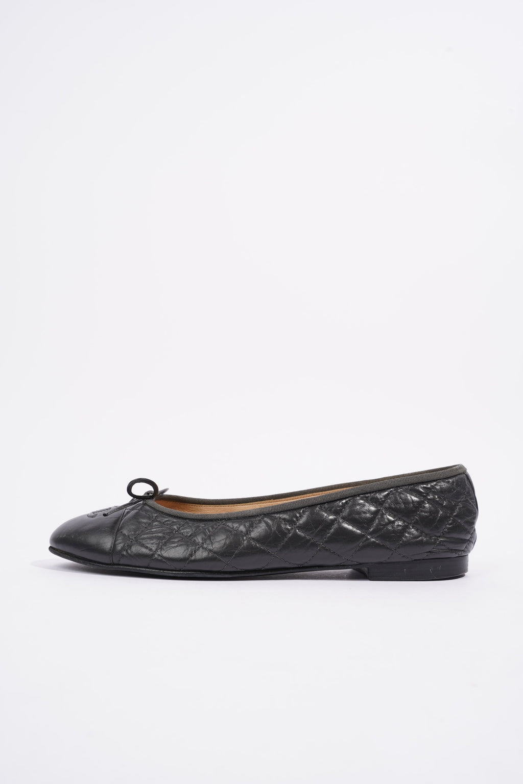Chanel Ballet Flats Black Leather EU 41.5 UK 8.5