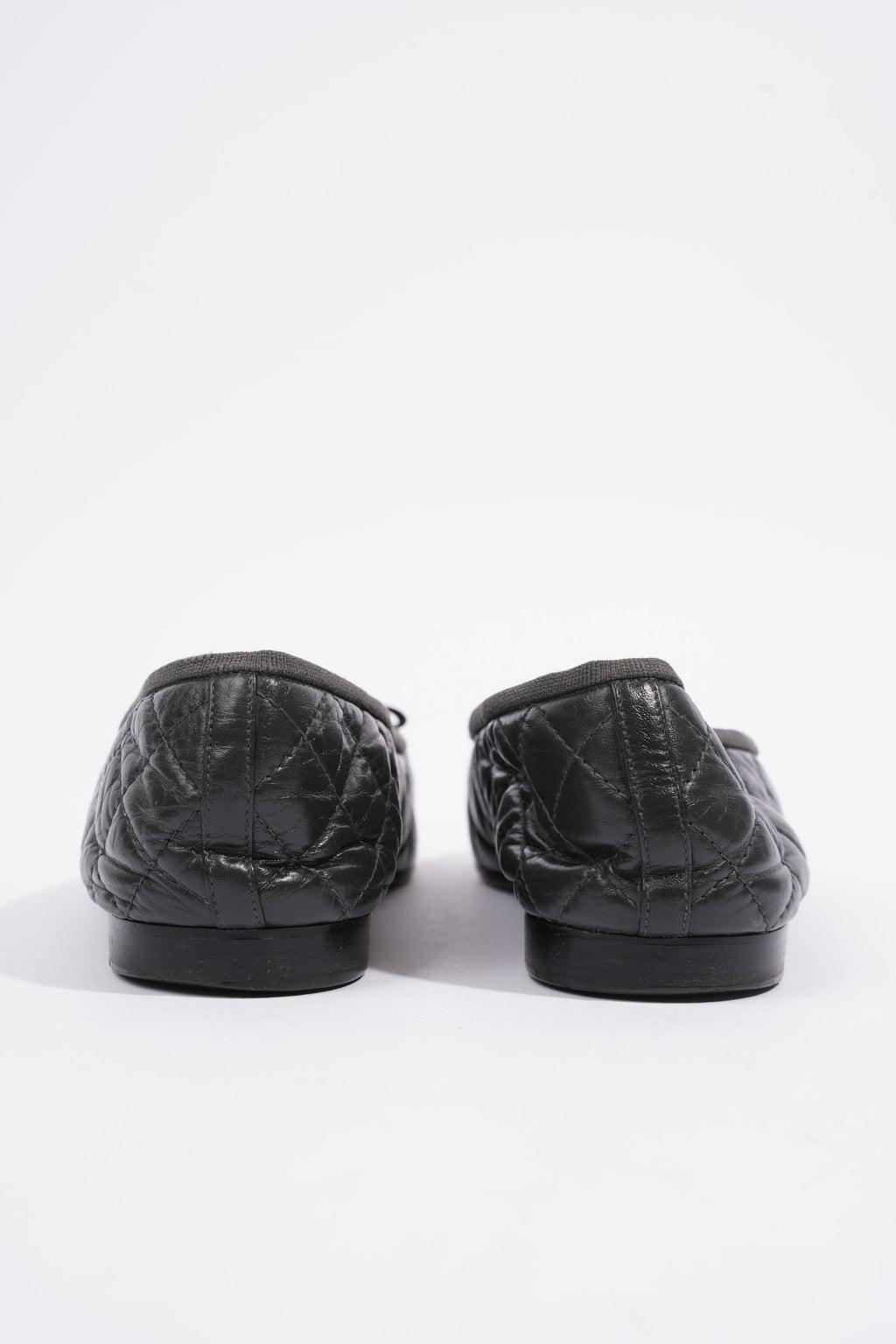 Chanel Ballet Flats Black Leather EU 41.5 UK 8.5