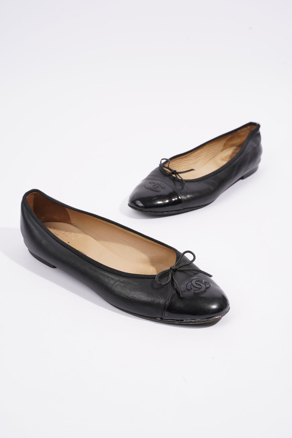 Chanel Ballet Flat Black Leather EU 41.5 UK 8.5