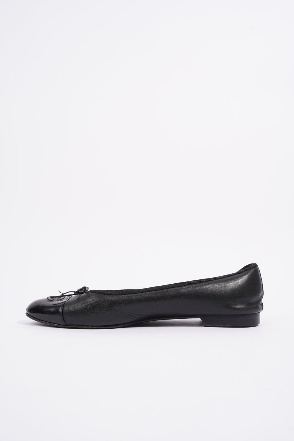 Chanel Ballet Flat Black Leather EU 41.5 UK 8.5