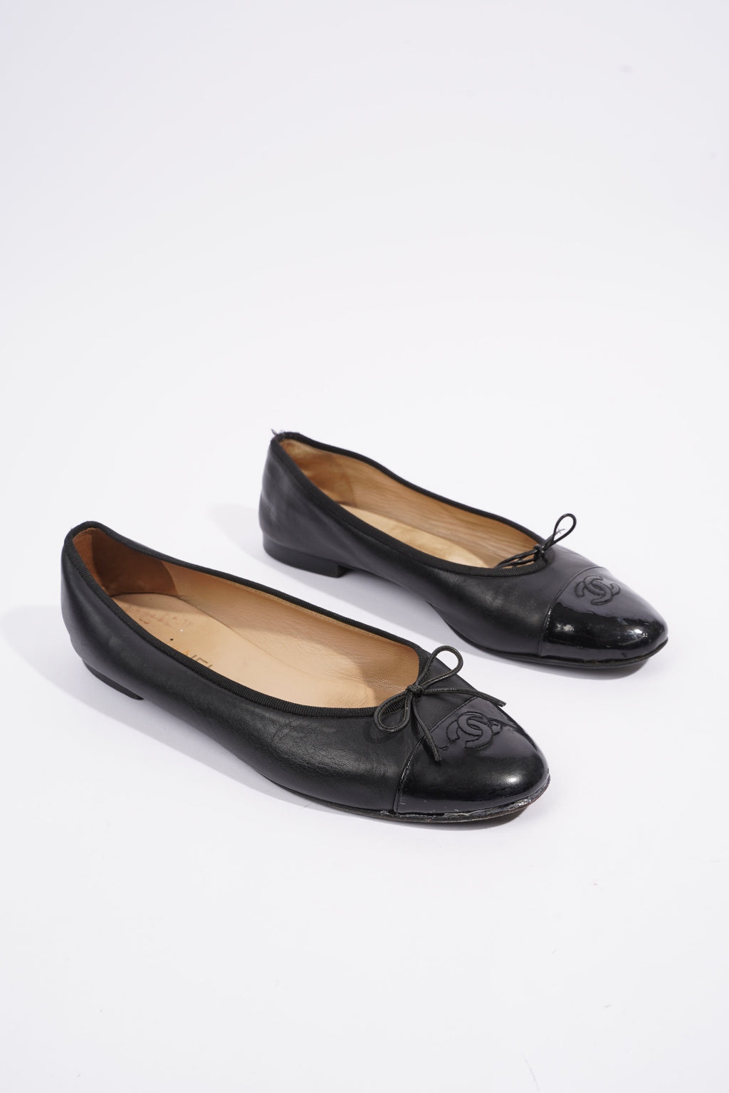 Chanel Ballet Flat Black Leather EU 41.5 UK 8.5