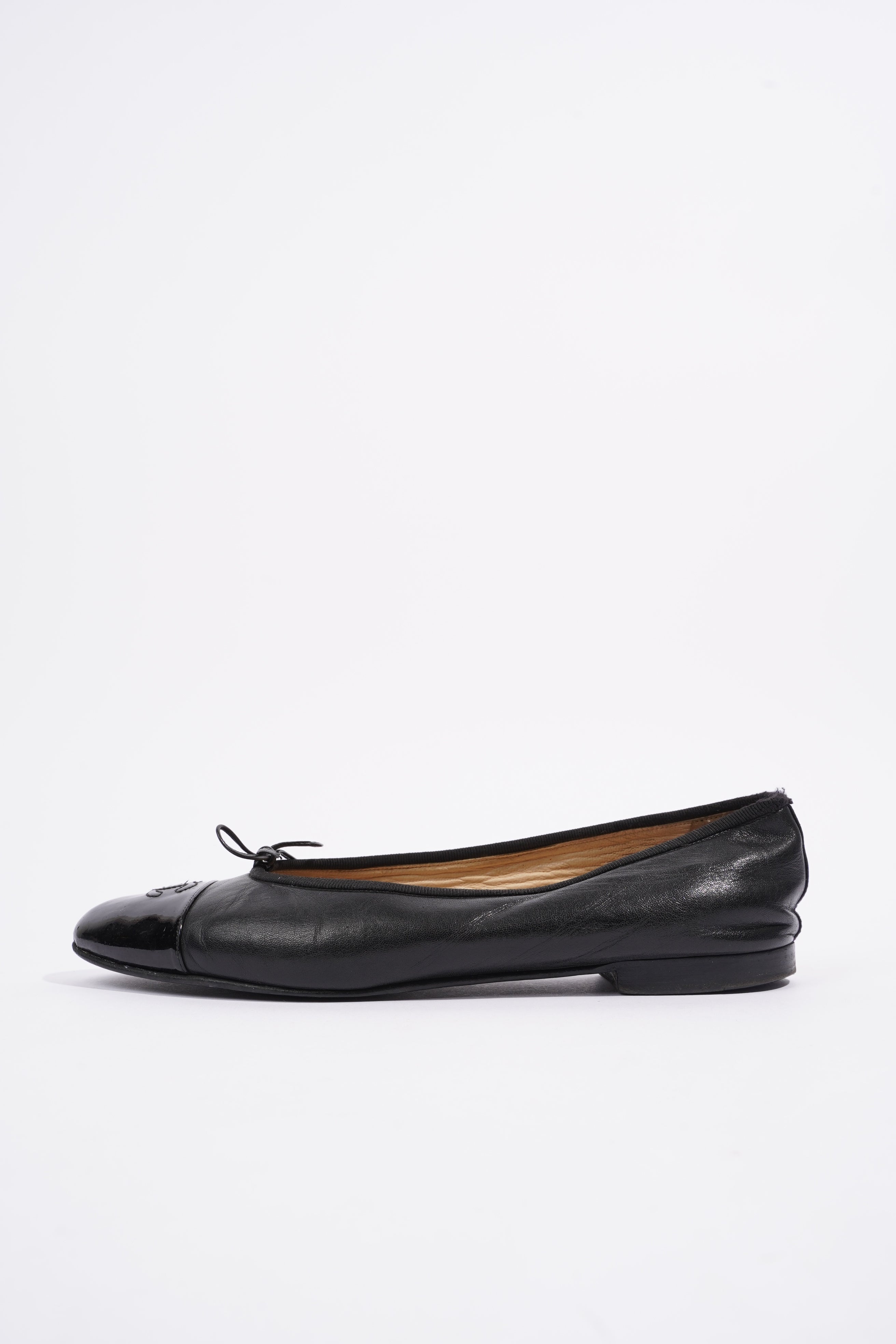 Chanel Ballet Flat Black Leather EU 41.5 UK 8.5