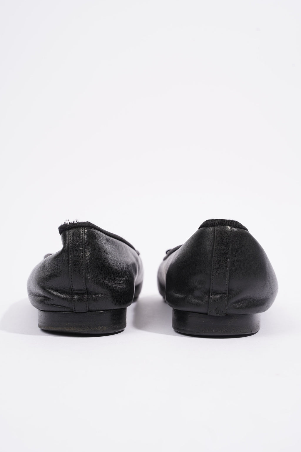 Chanel Ballet Flat Black Leather EU 41.5 UK 8.5