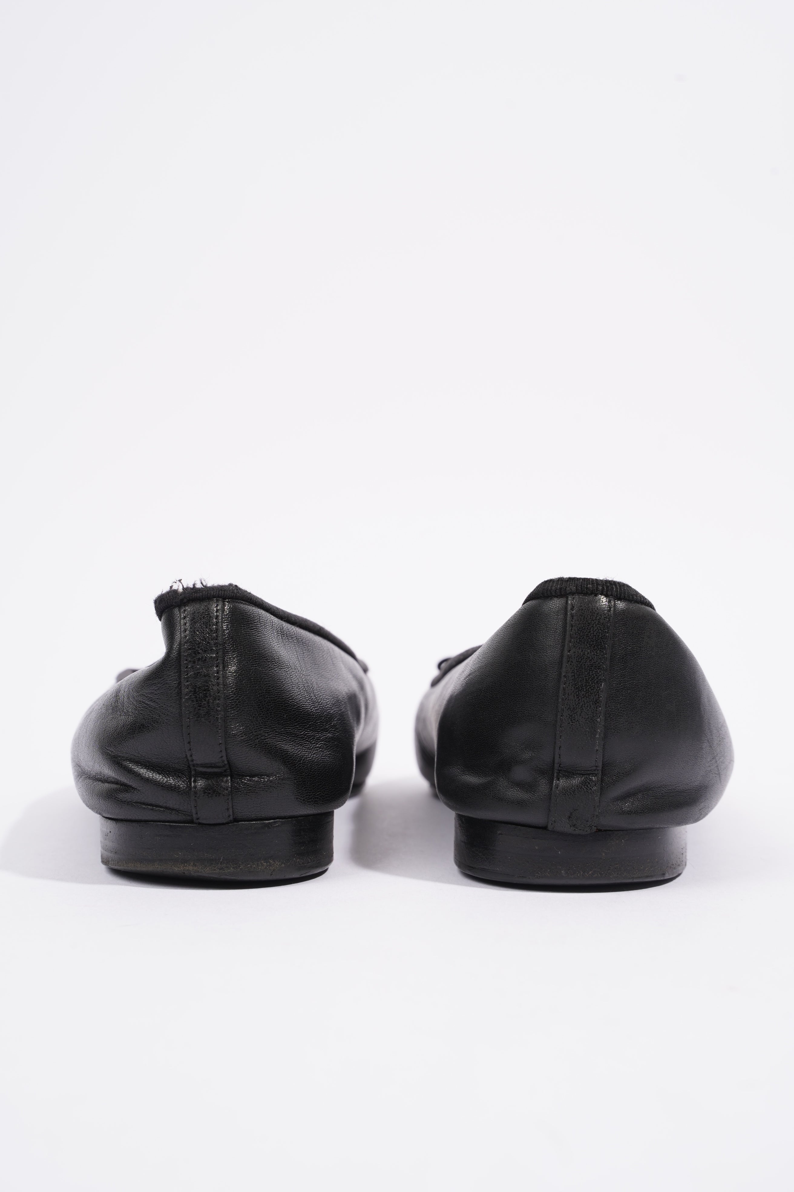 Chanel Ballet Flat Black Leather EU 41.5 UK 8.5