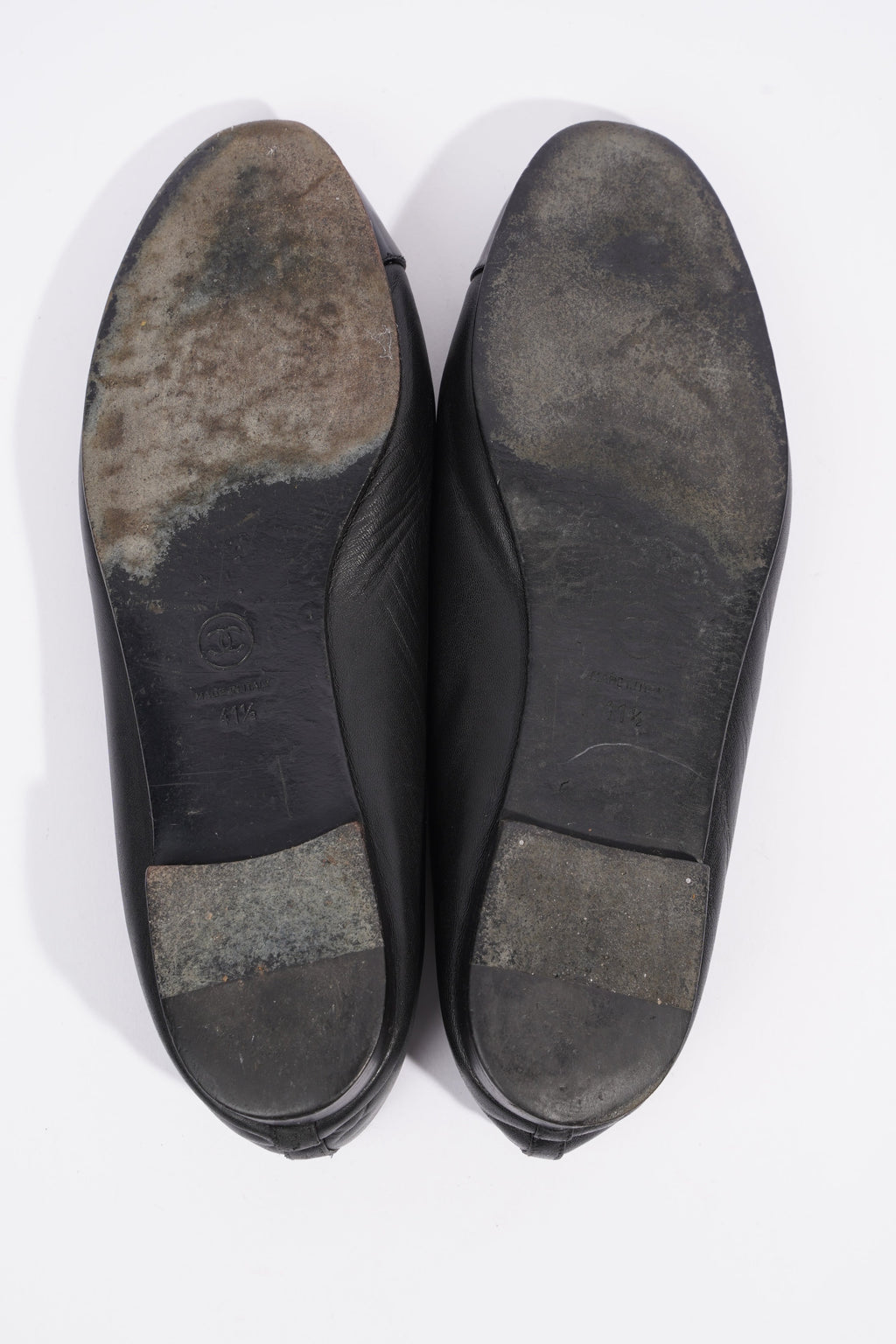 Chanel Ballet Flat Black Leather EU 41.5 UK 8.5
