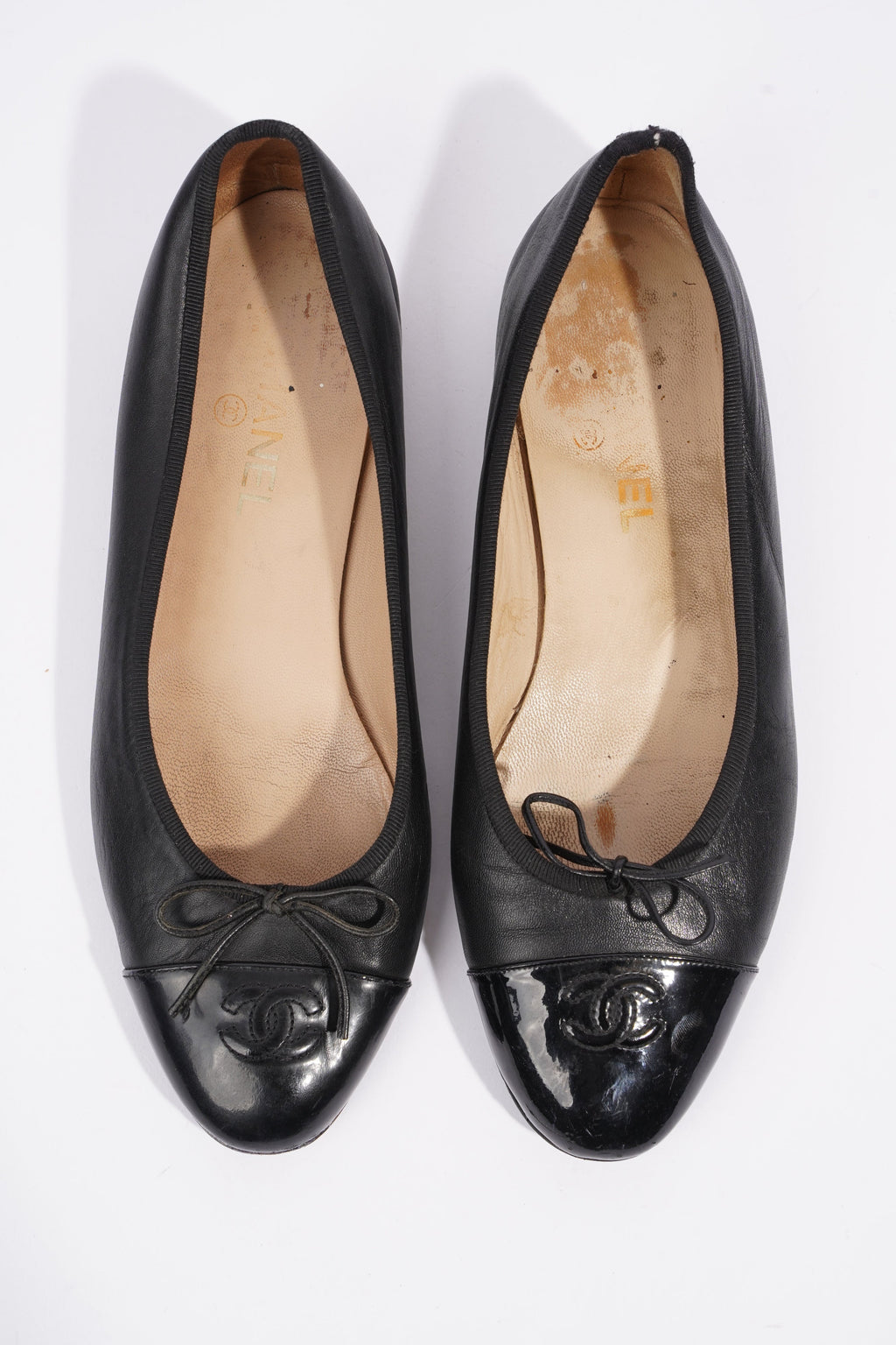 Chanel Ballet Flat Black Leather EU 41.5 UK 8.5