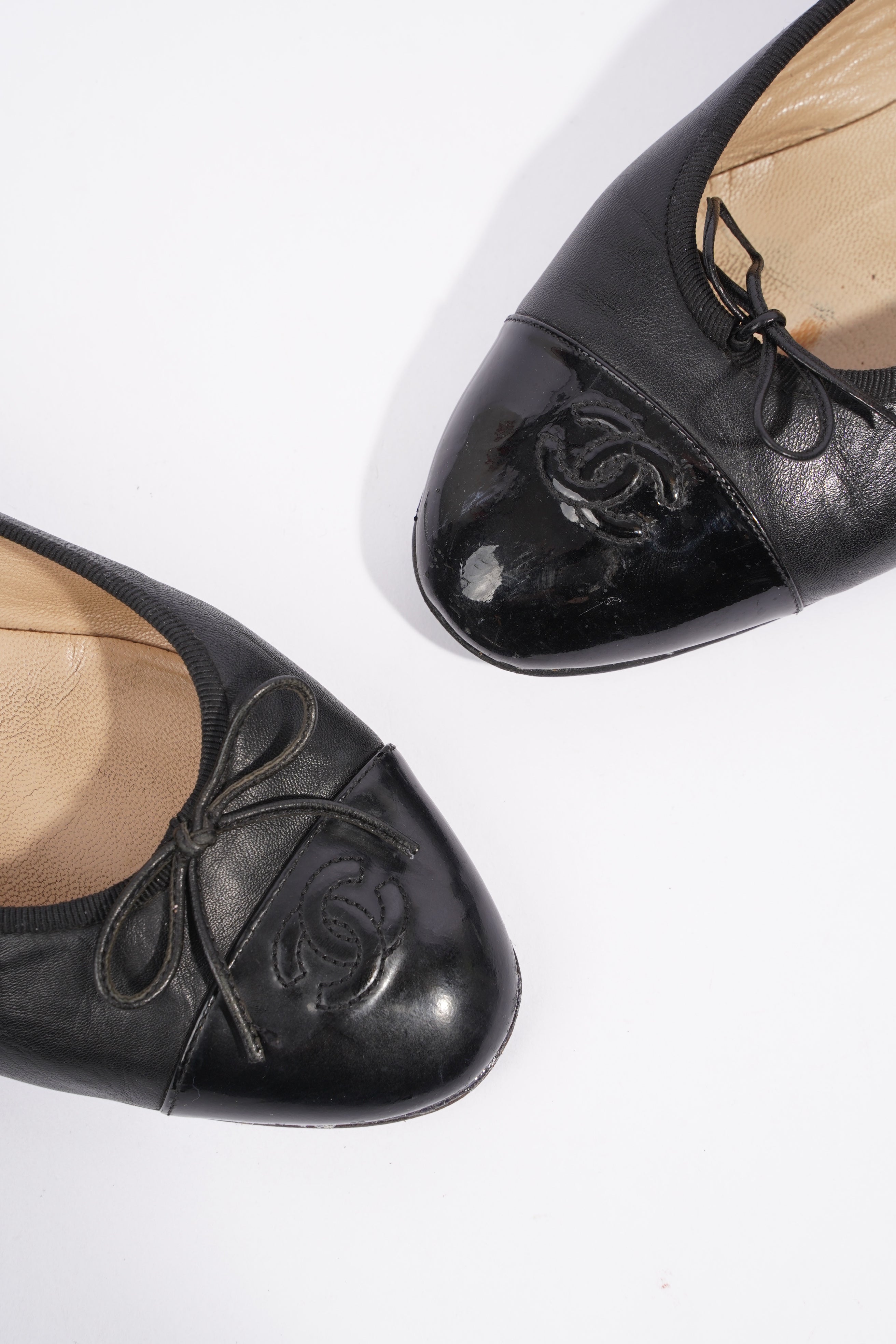 Chanel Ballet Flat Black Leather EU 41.5 UK 8.5