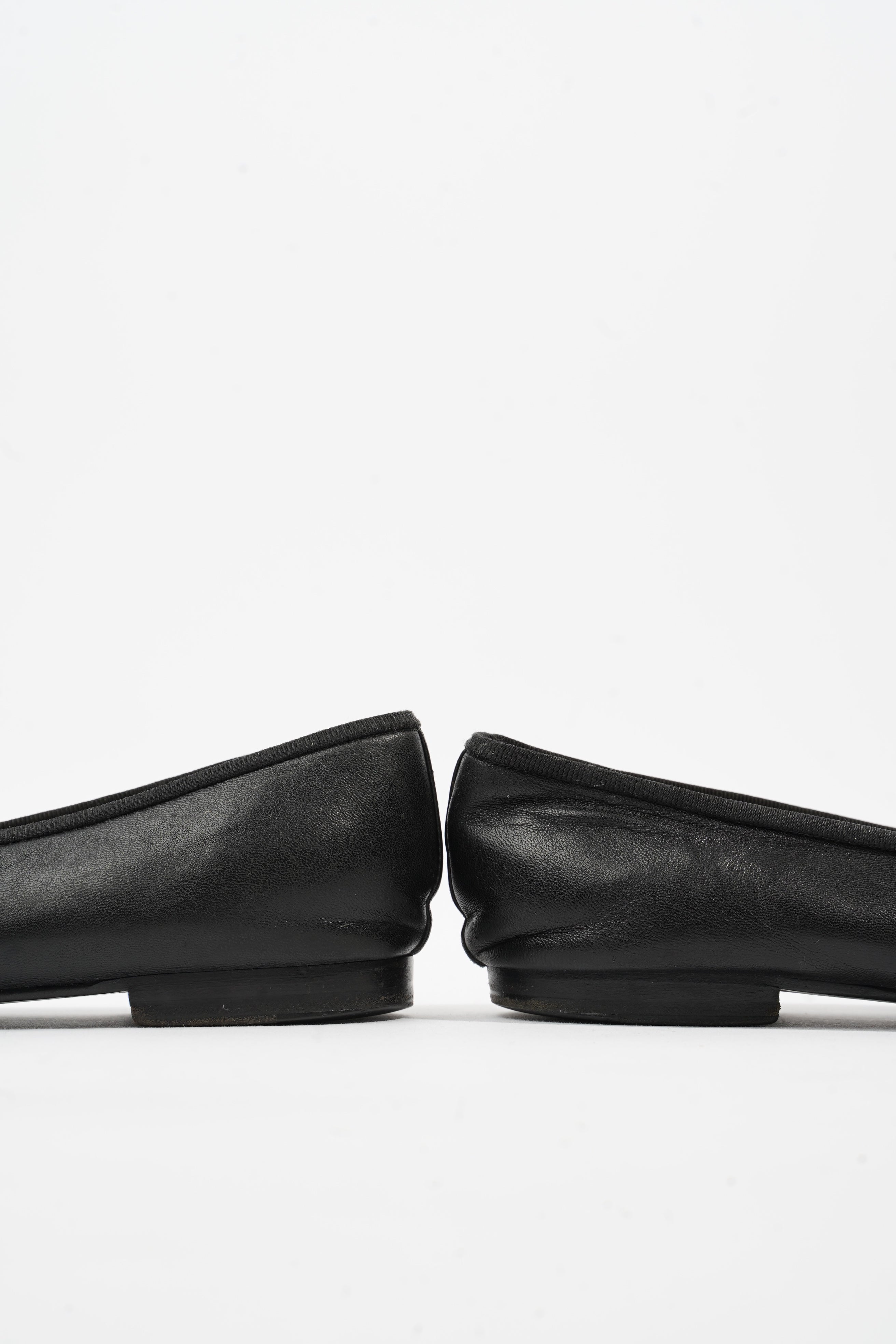 Chanel Ballet Flat Black Leather EU 41.5 UK 8.5