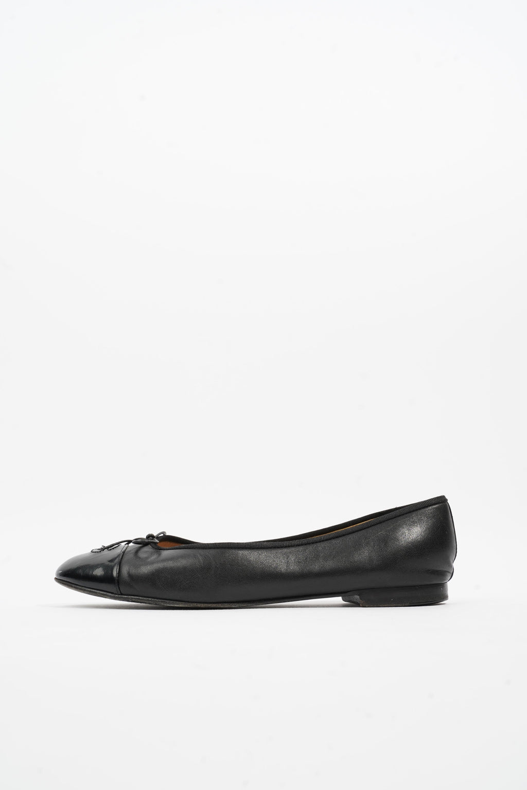 Chanel Ballet Flat Black Leather EU 41.5 UK 8.5