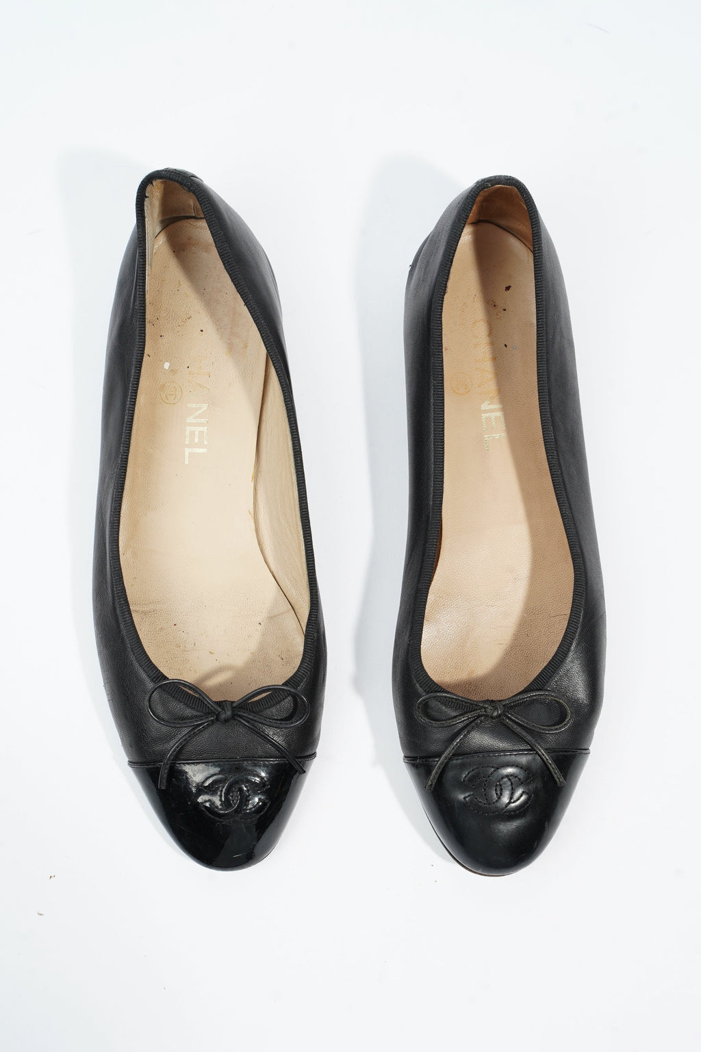 Chanel Ballet Flat Black Leather EU 41.5 UK 8.5