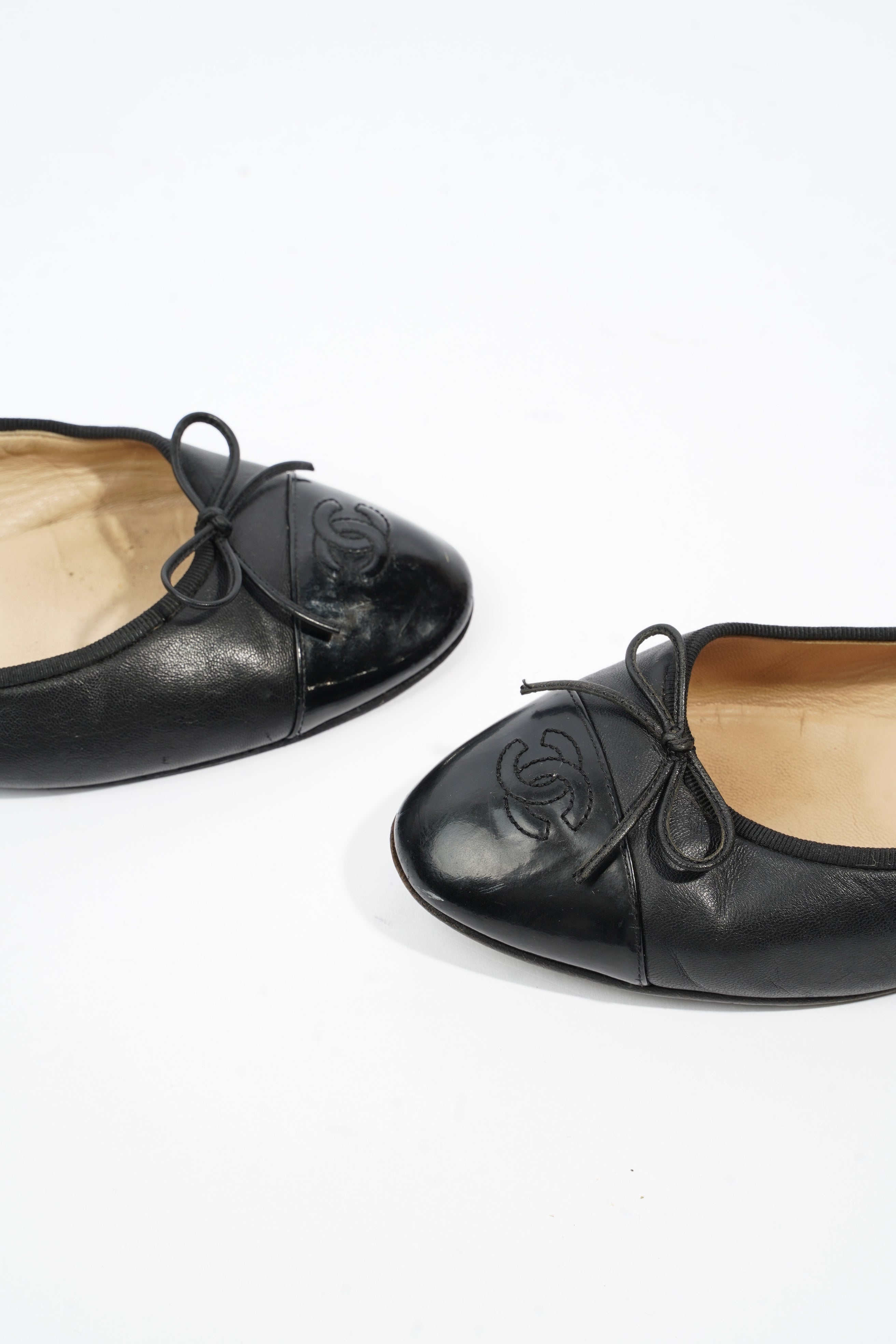 Chanel Ballet Flat Black Leather EU 41.5 UK 8.5
