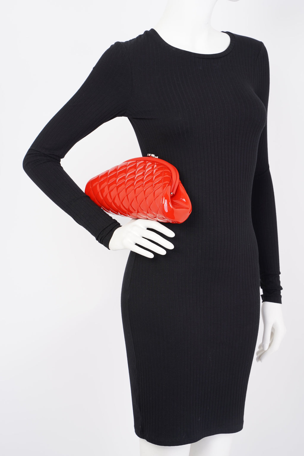 Chanel Timeless Clutch Red Patent Leather