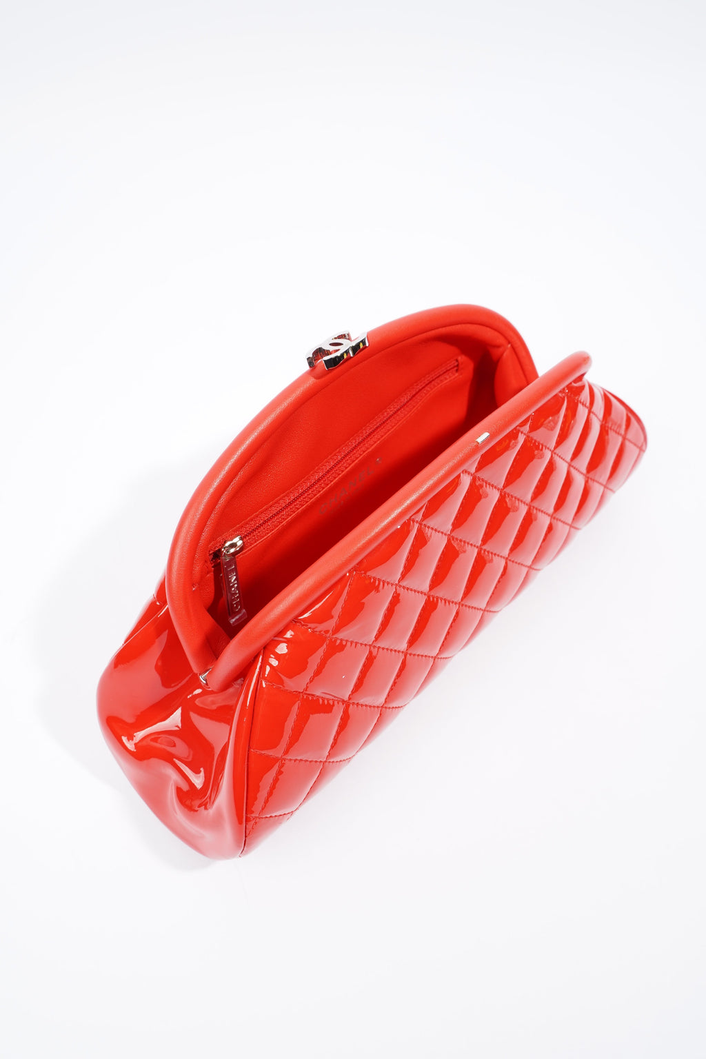 Chanel Timeless Clutch Red Patent Leather