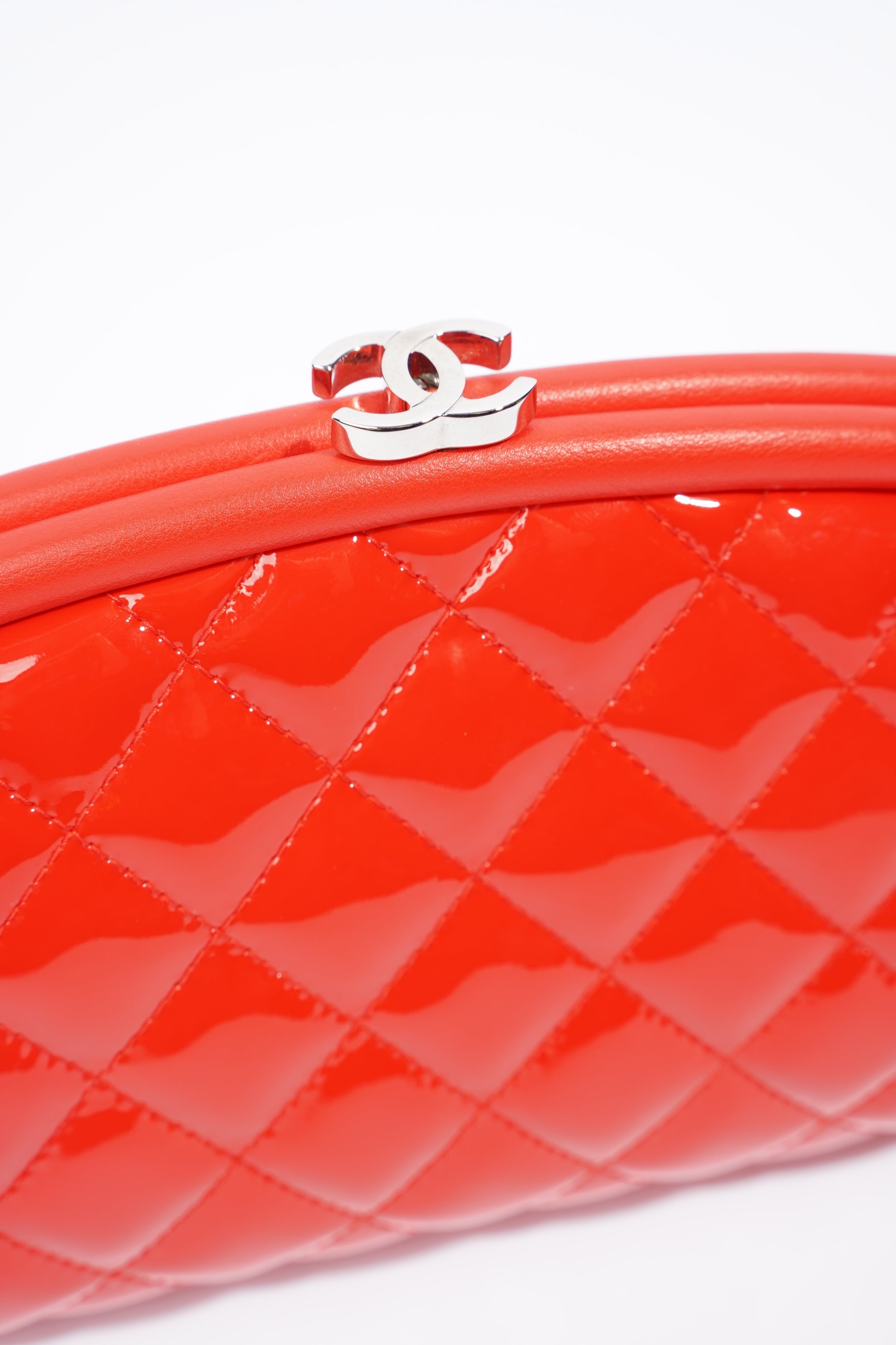 Chanel Timeless Clutch Red Patent Leather