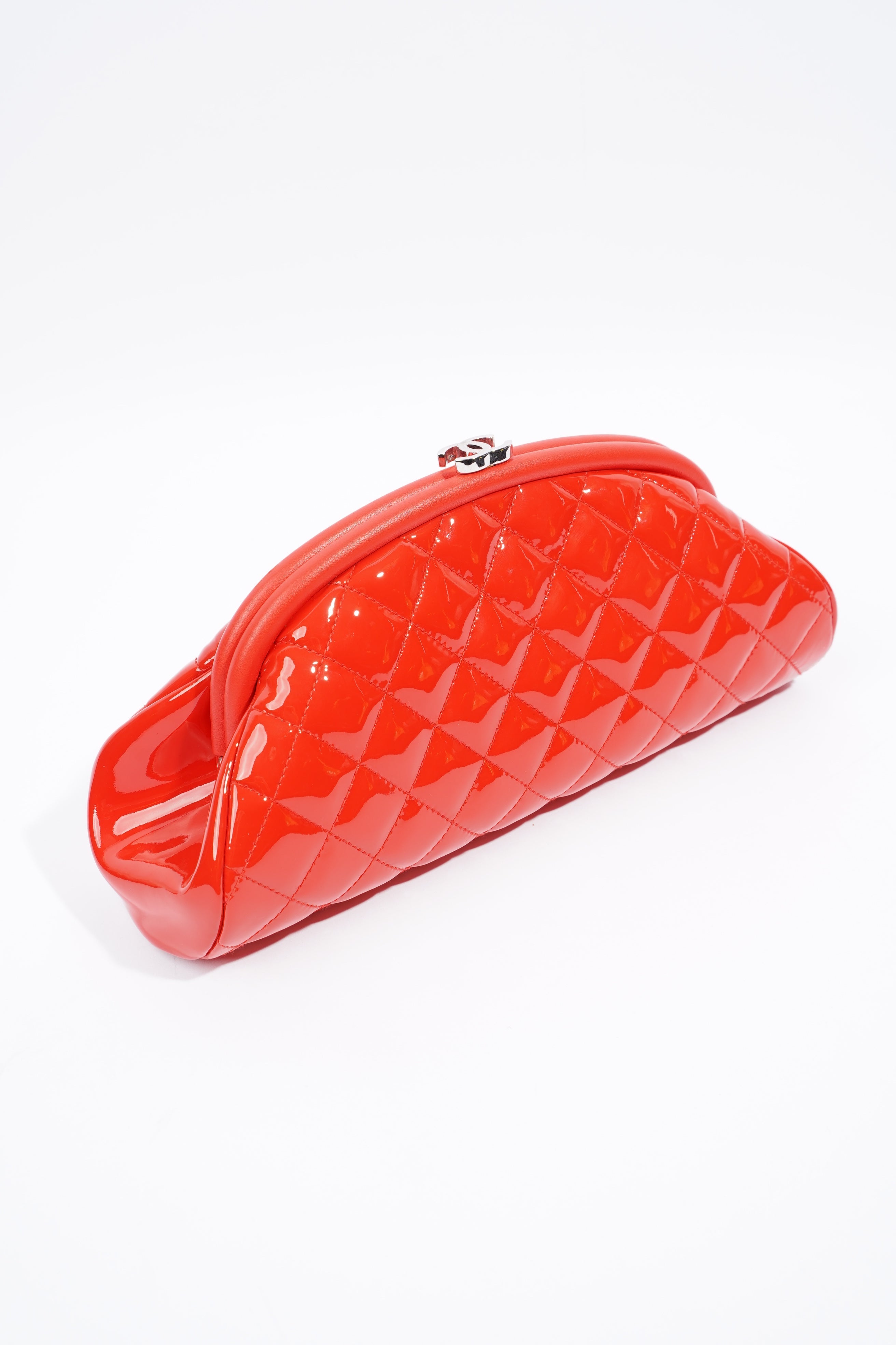 Chanel Timeless Clutch Red Patent Leather