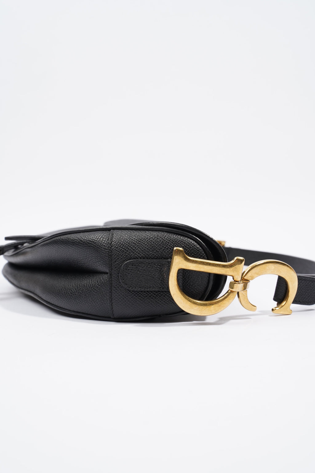 Christian Dior Saddle Bag Black Leather