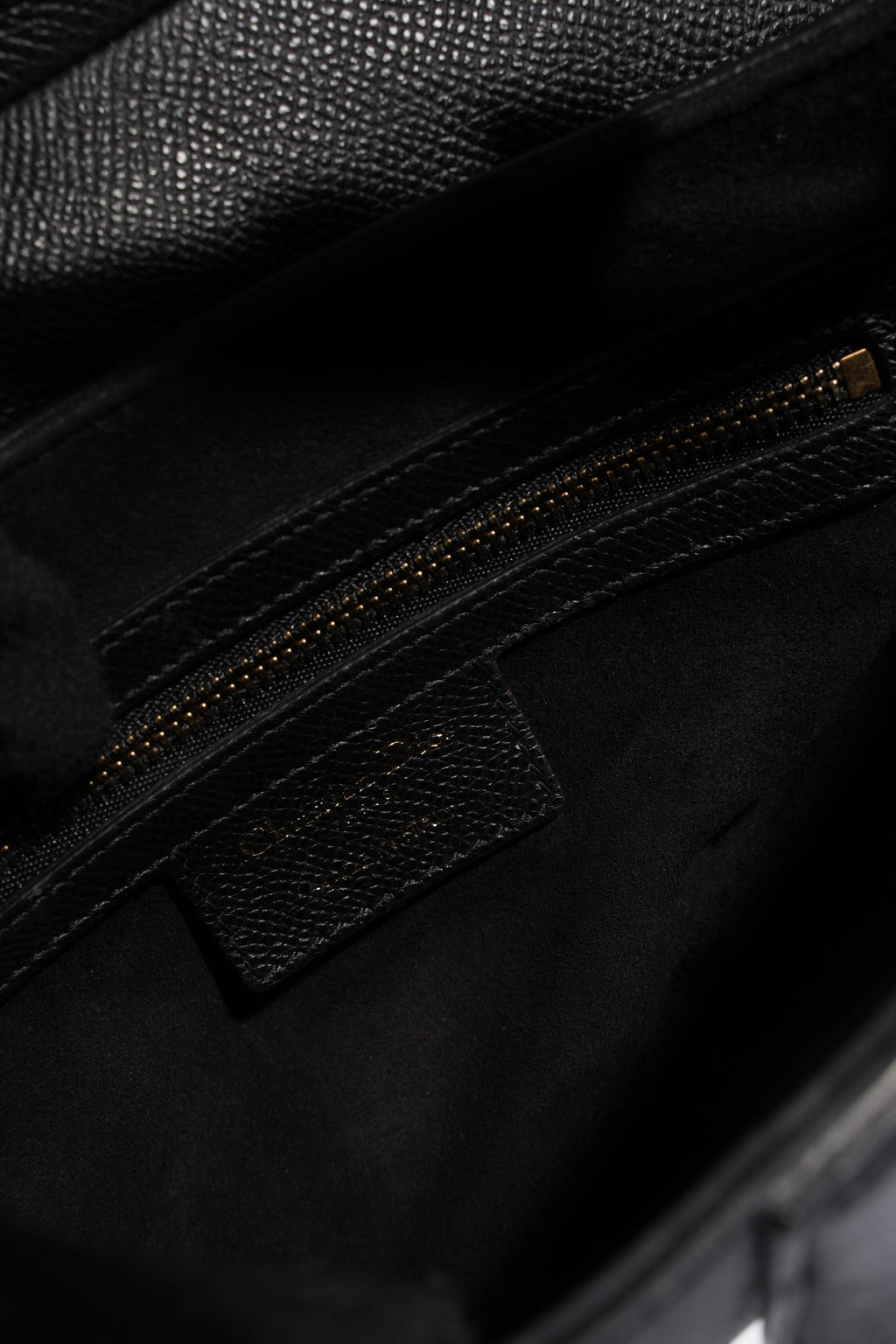 Christian Dior Saddle Bag Black Leather