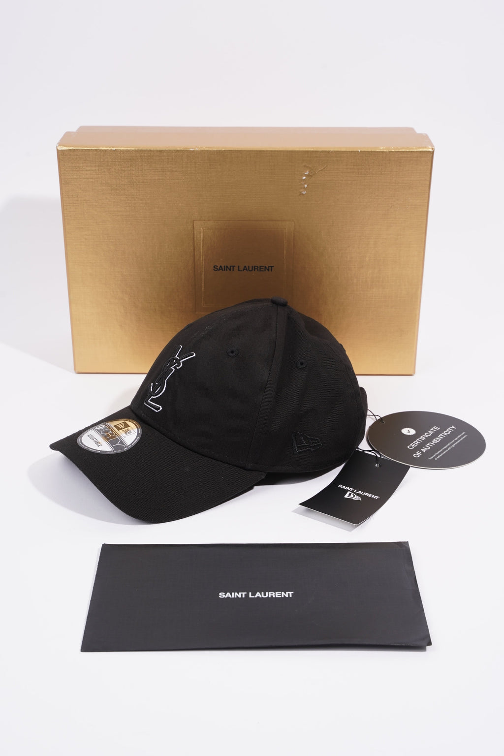 Saint Laurent YSL Logo Cap Black Cotton 56cm - 62cm
