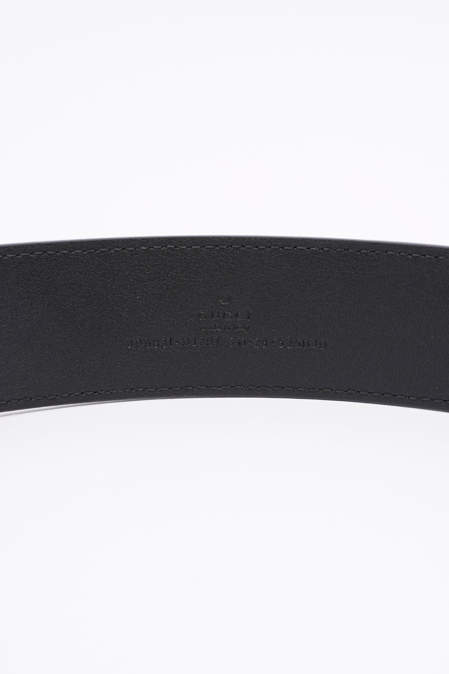 Gucci Marmont Belt Black / Gold Leather 70cm 28"