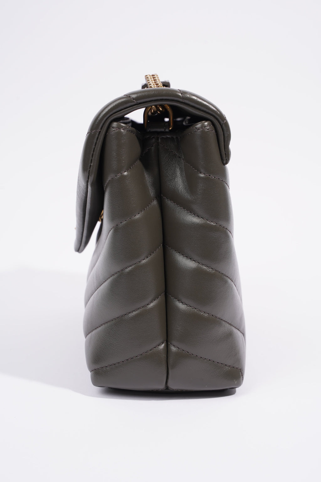 Saint Laurent Lou Lou Grey Calfskin Leather Small