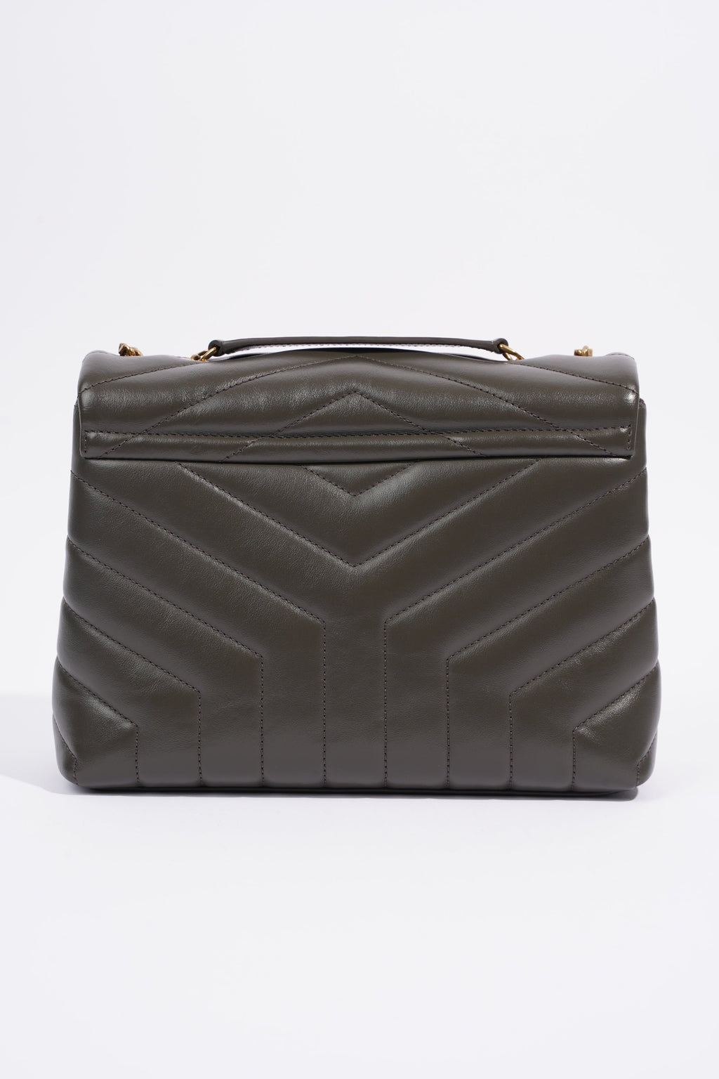 Saint Laurent Lou Lou Grey Calfskin Leather Small