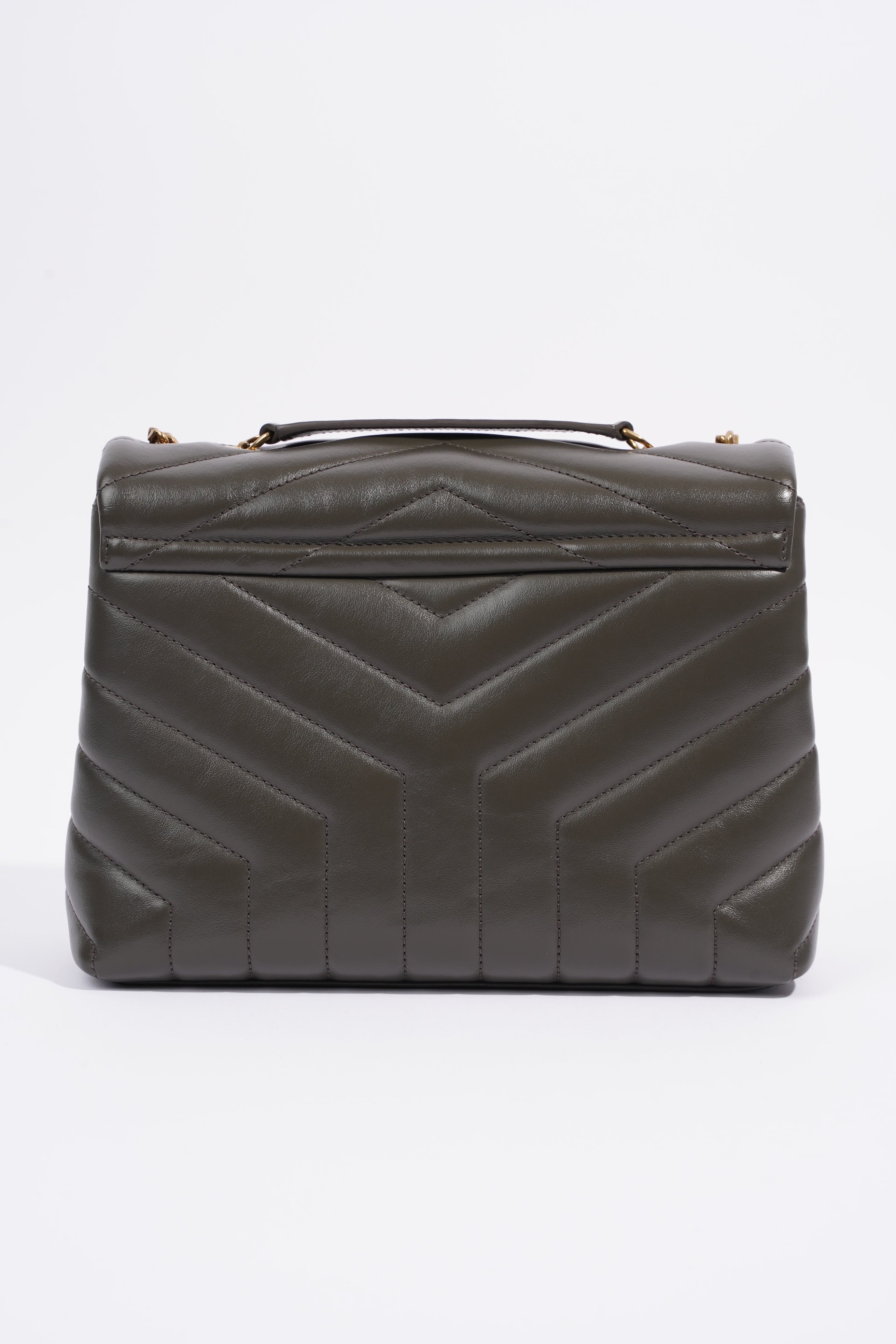 Saint Laurent Lou Lou Grey Calfskin Leather Small