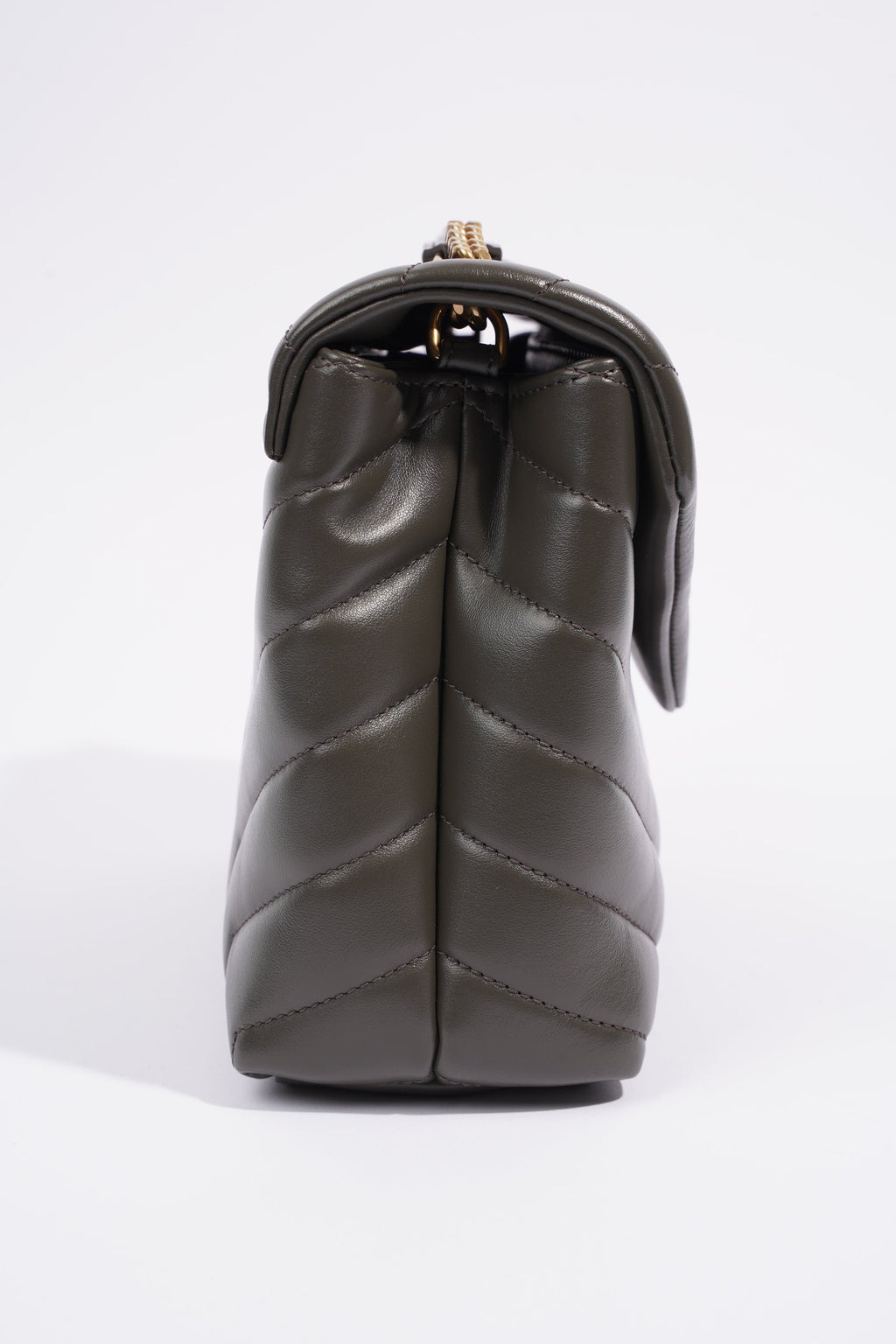 Saint Laurent Lou Lou Grey Calfskin Leather Small