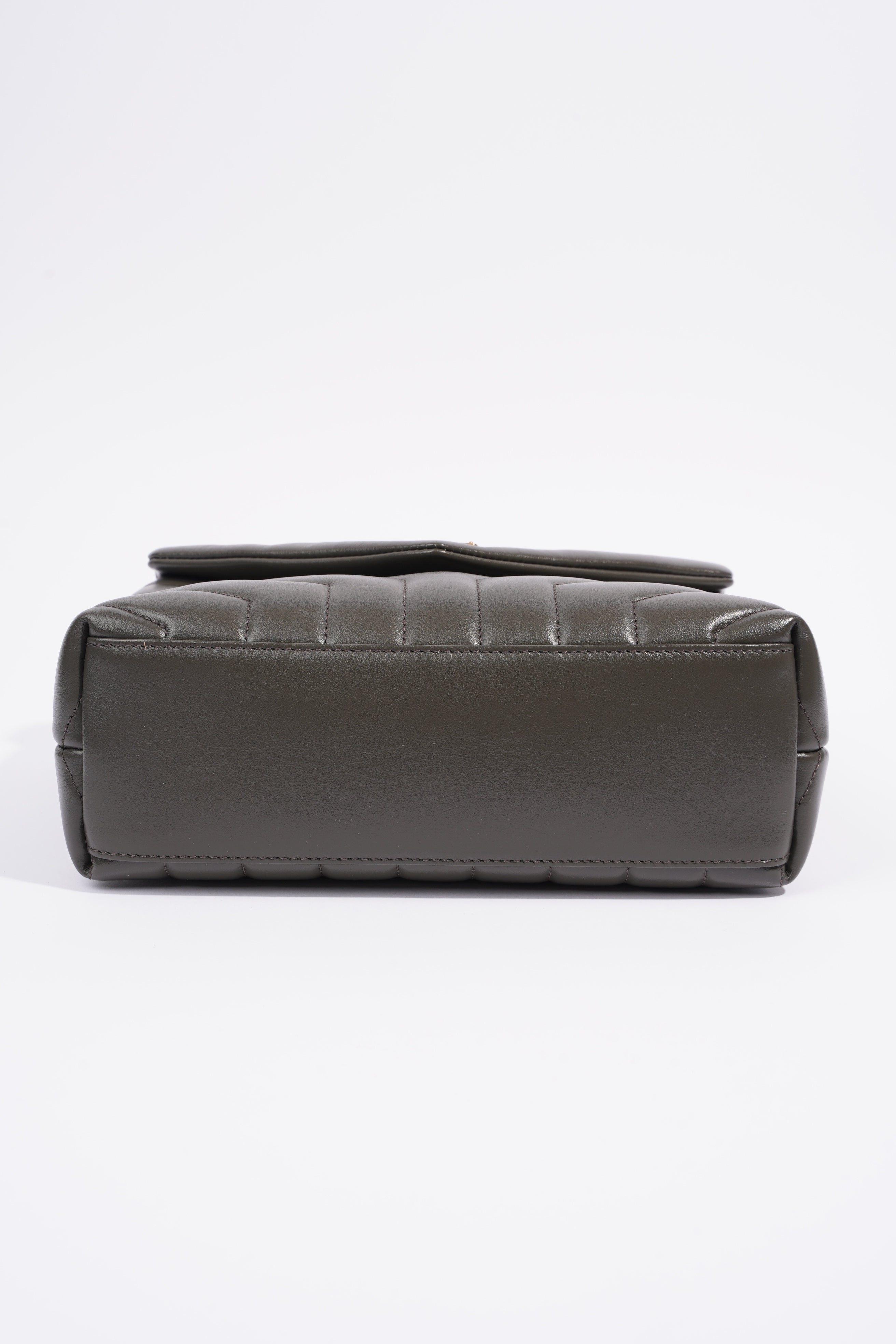 Saint Laurent Lou Lou Grey Calfskin Leather Small