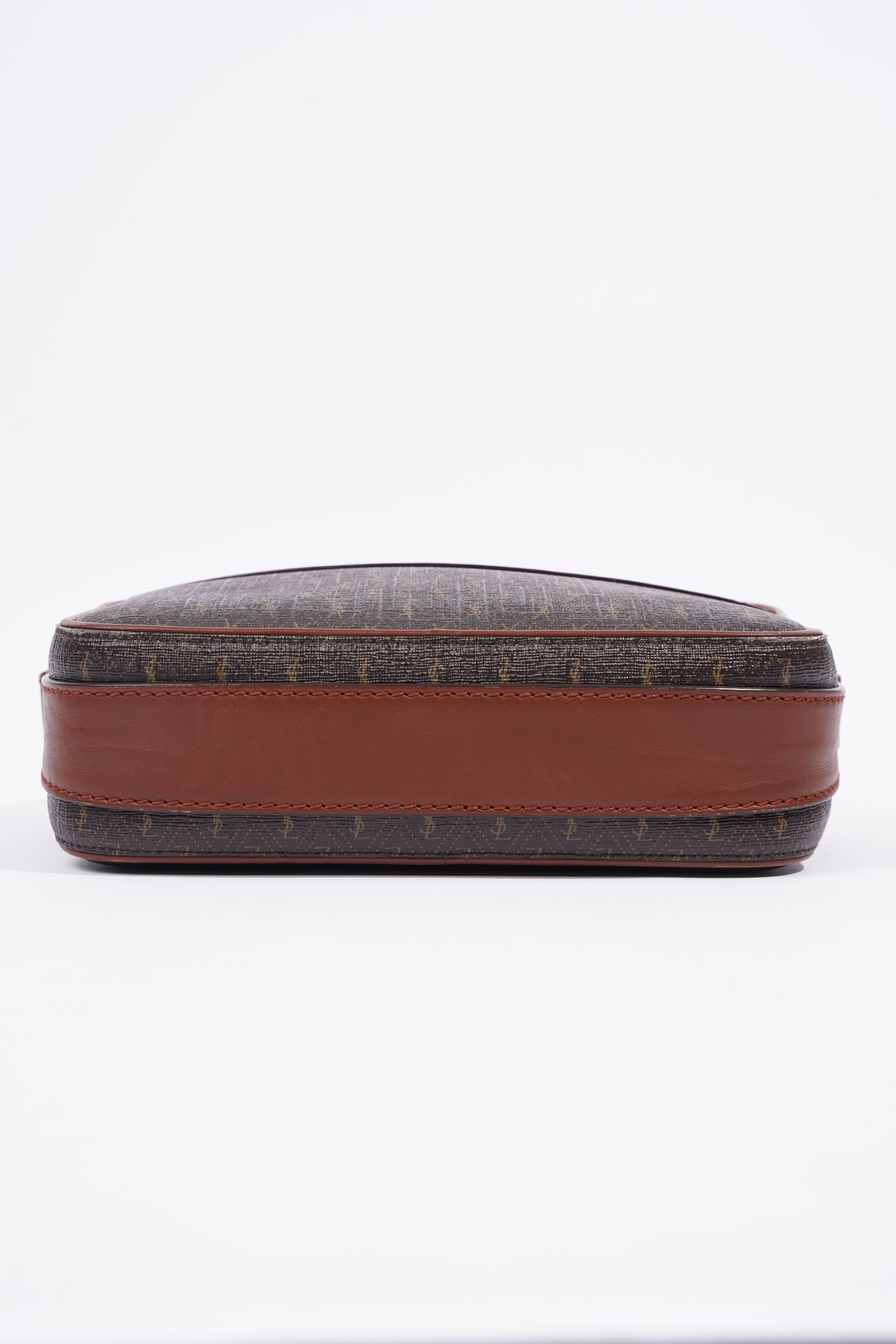 Saint Laurent Le Monogramme Camera Chestnut Cassandre Canvas Coated Canvas