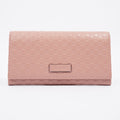 Gucci GG Supreme Long Wallet Pink Leather