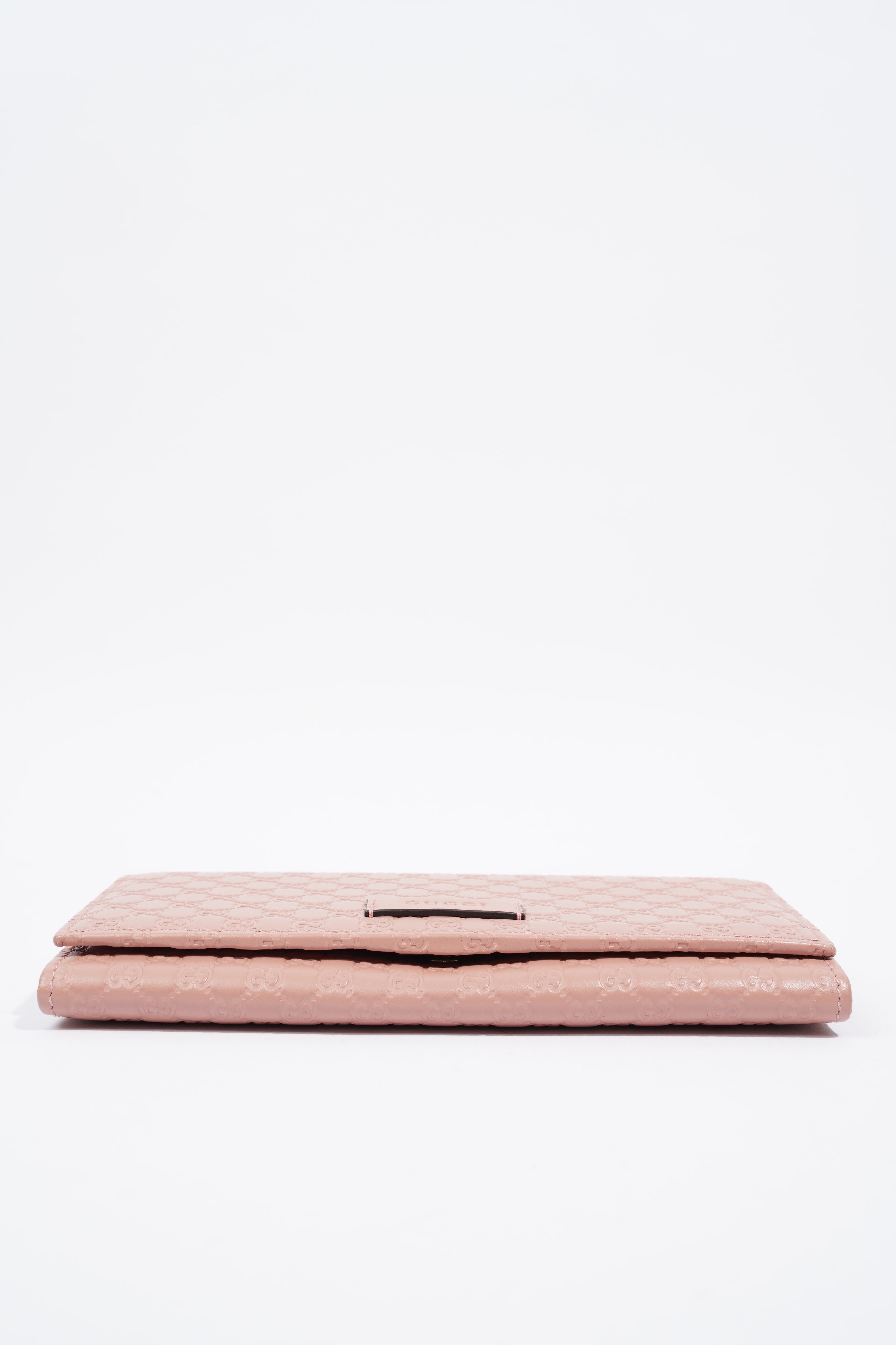 Gucci GG Supreme Long Wallet Pink Leather