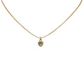 DIOR Rhinestone Heart Pendant Necklace Costume Necklace