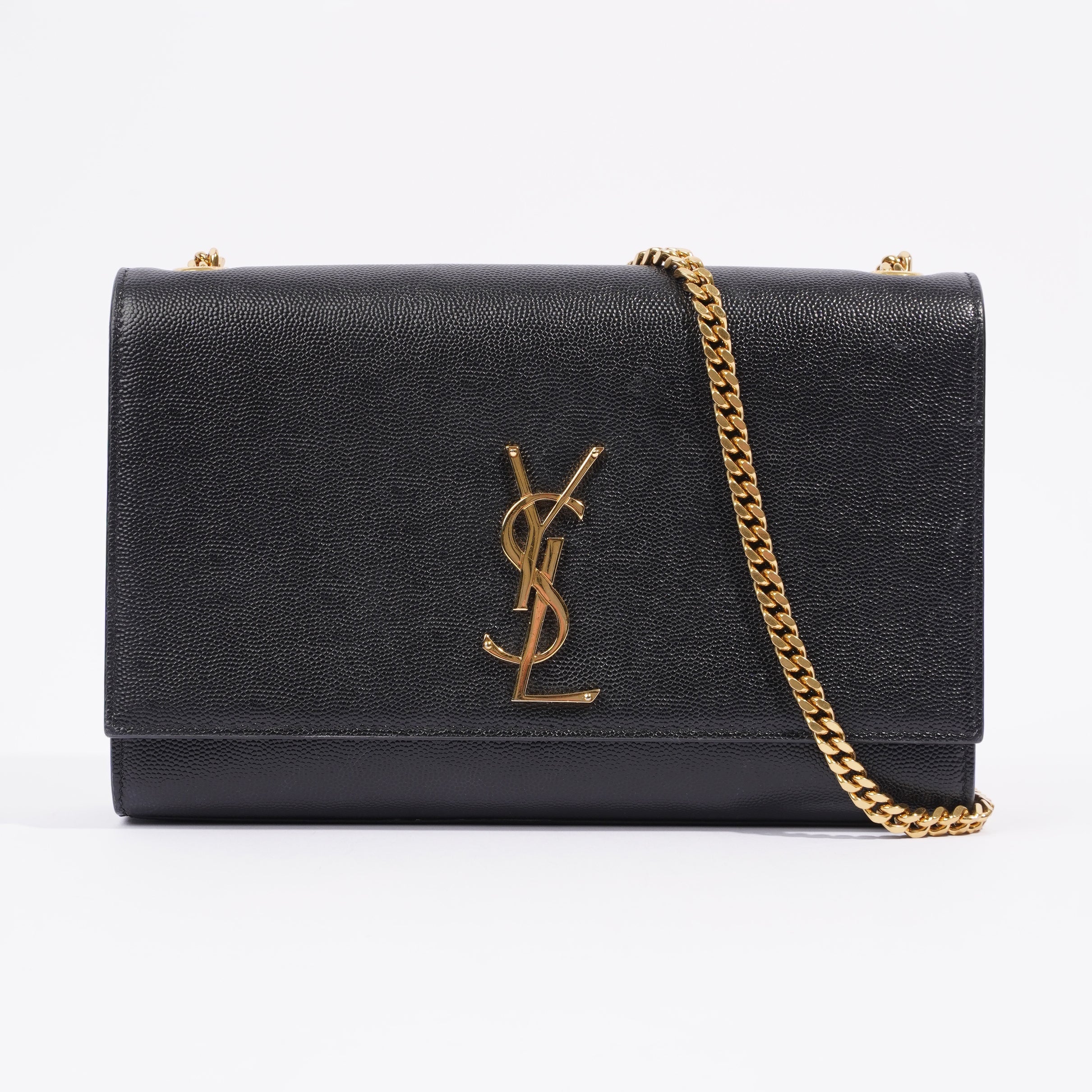 Saint Laurent Kate Black Leather Medium
