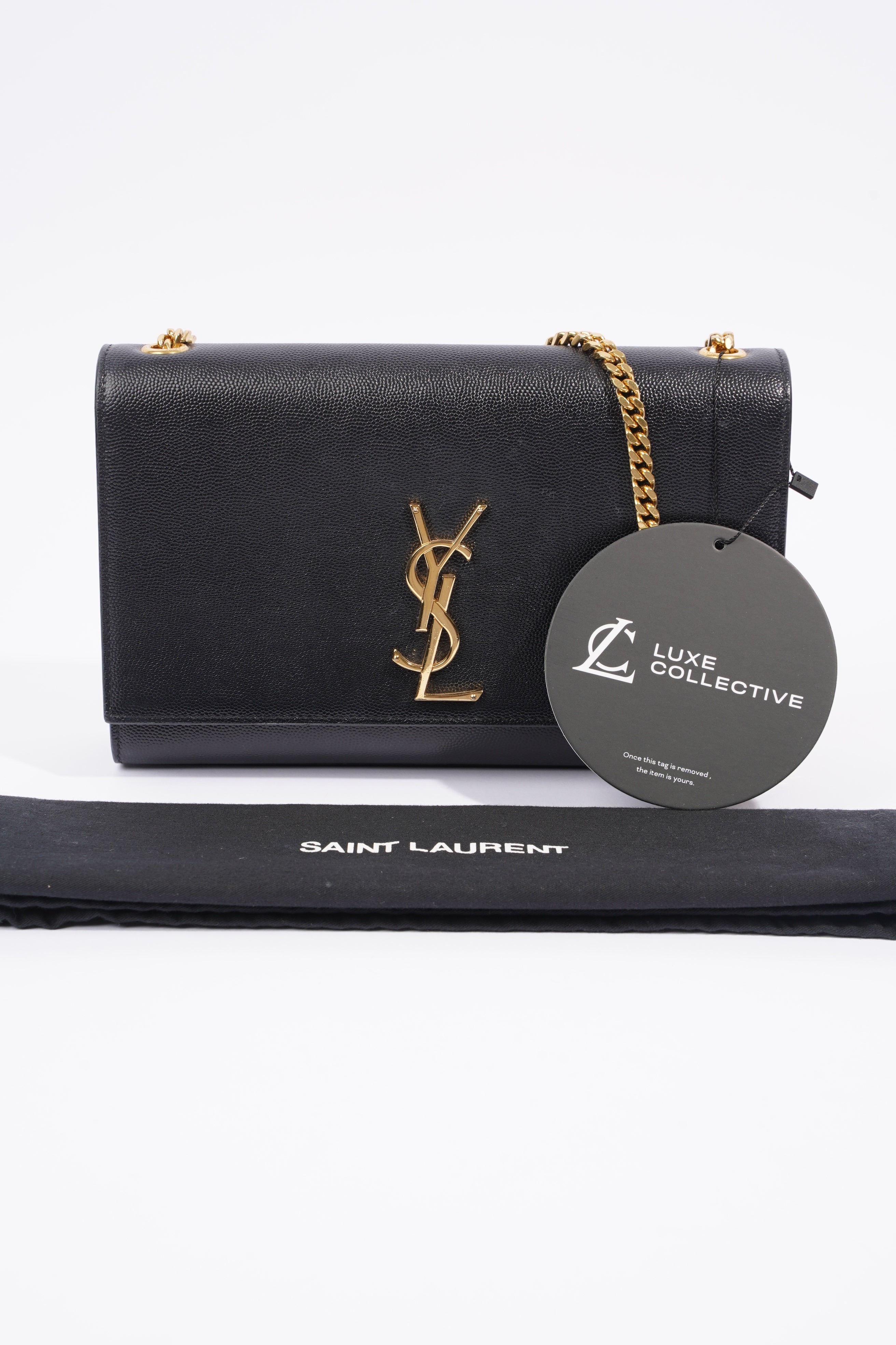 Saint Laurent Kate Black Leather Medium