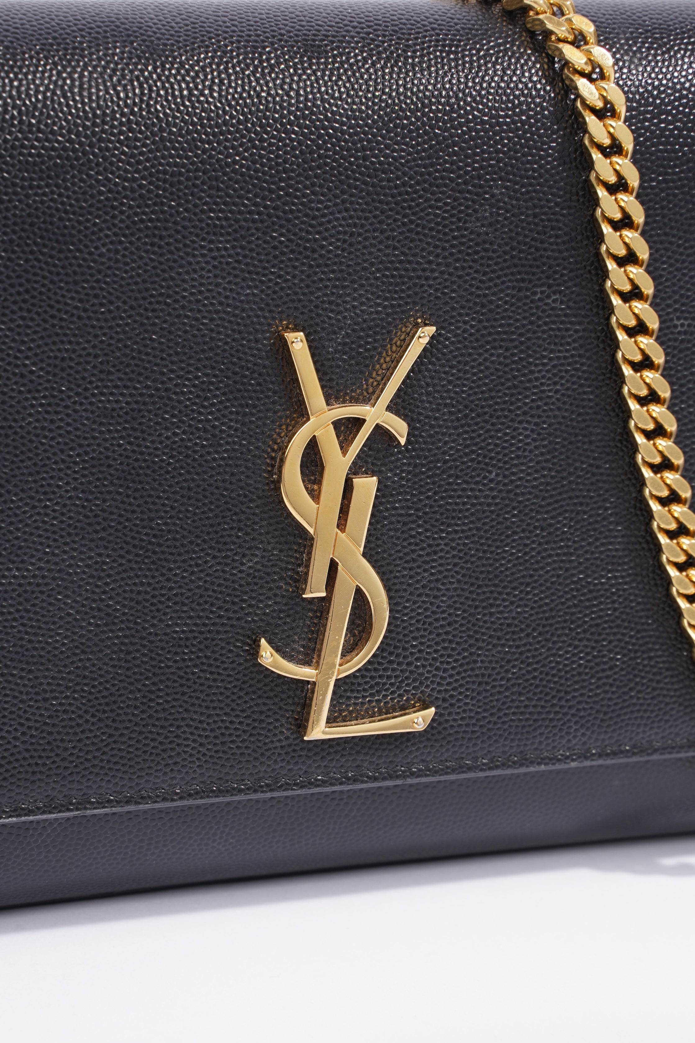 Saint Laurent Kate Black Leather Medium
