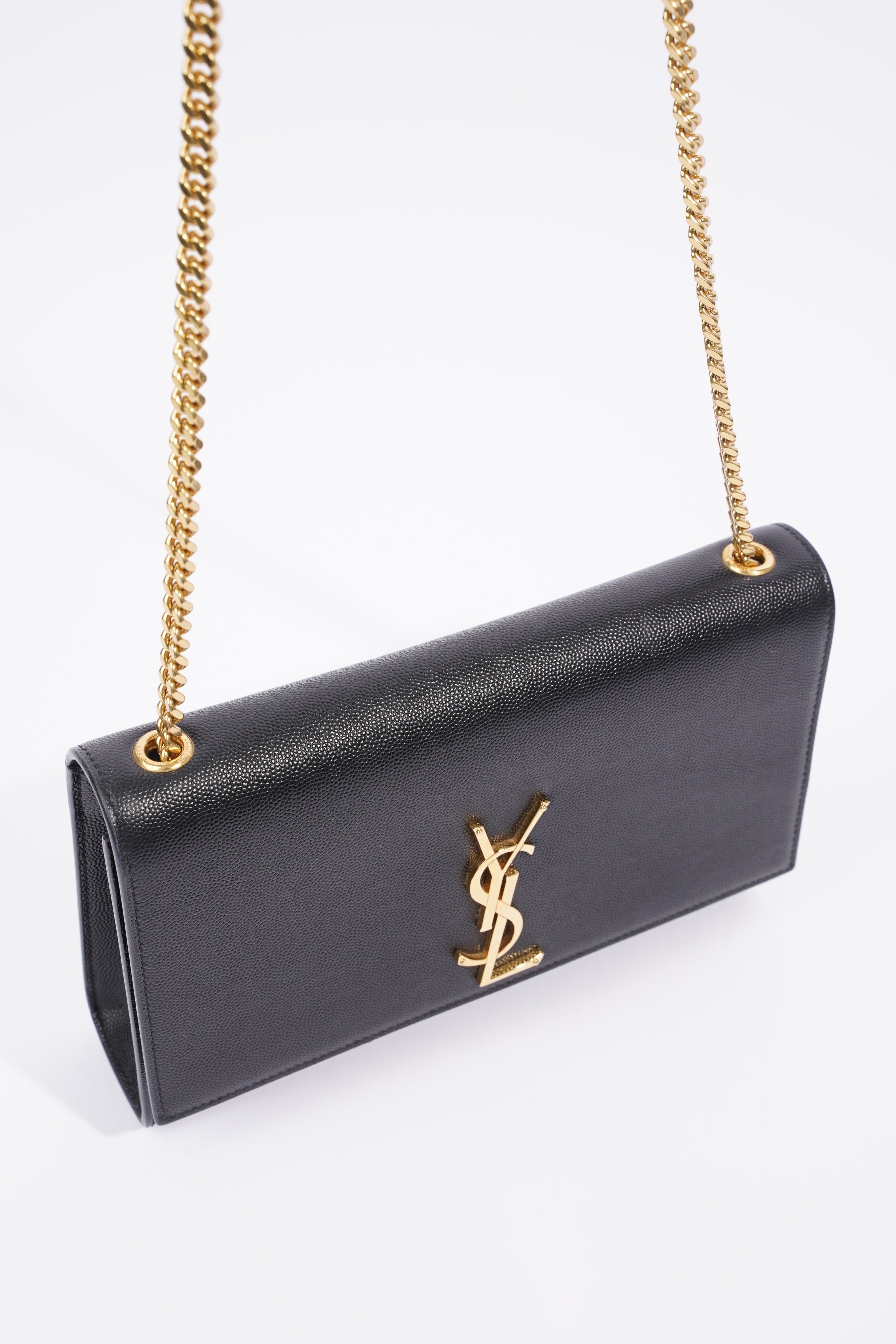 Saint Laurent Kate Black Leather Medium