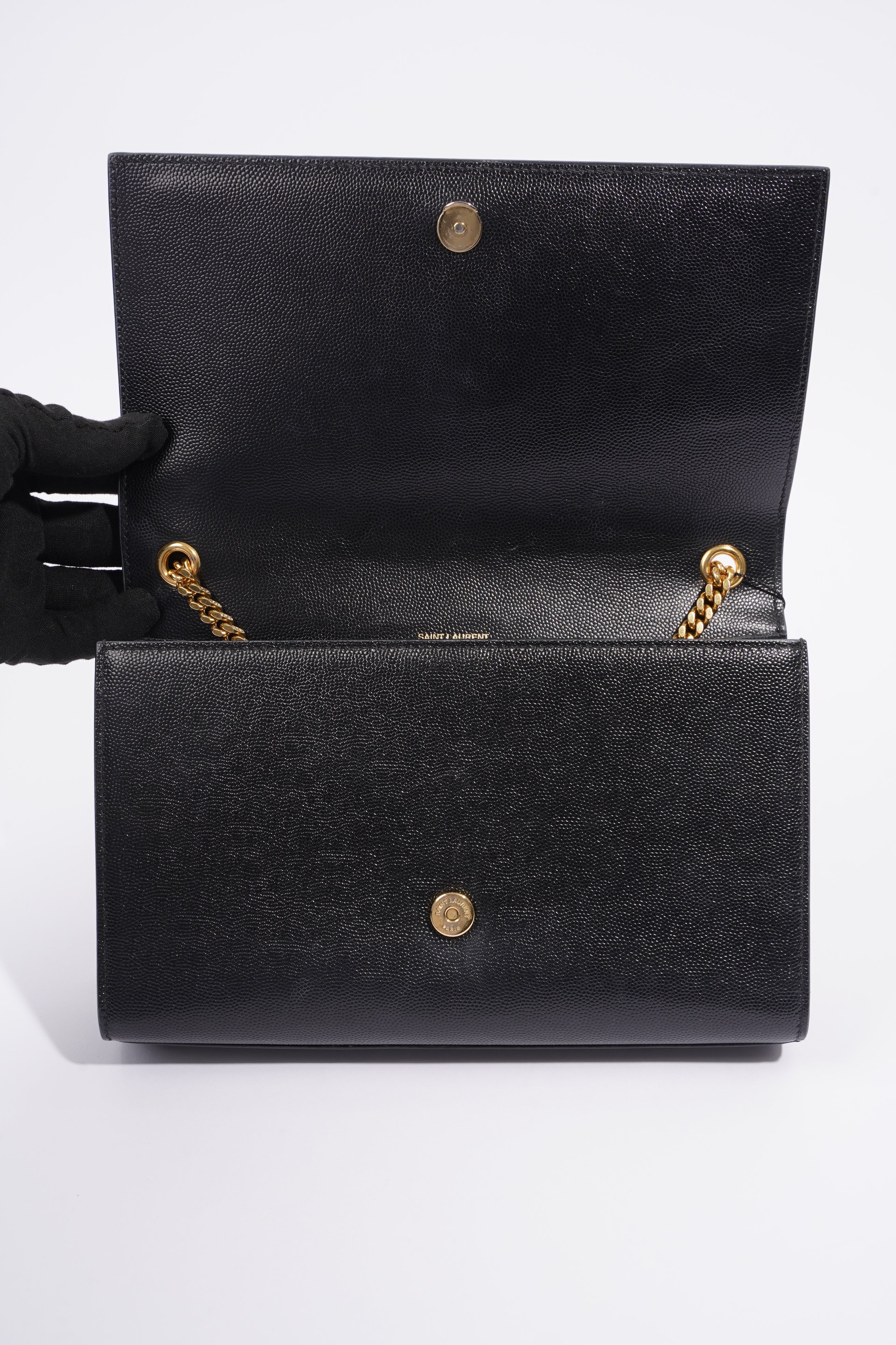 Saint Laurent Kate Black Leather Medium