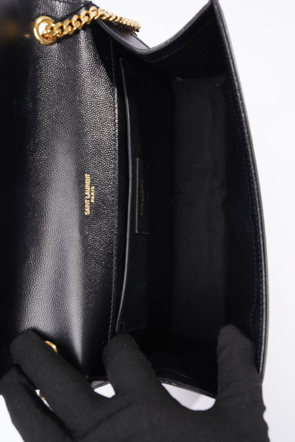 Saint Laurent Kate Black Leather Medium