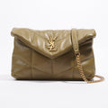 Saint Laurent Toy Puffer Khaki Lambskin Leather