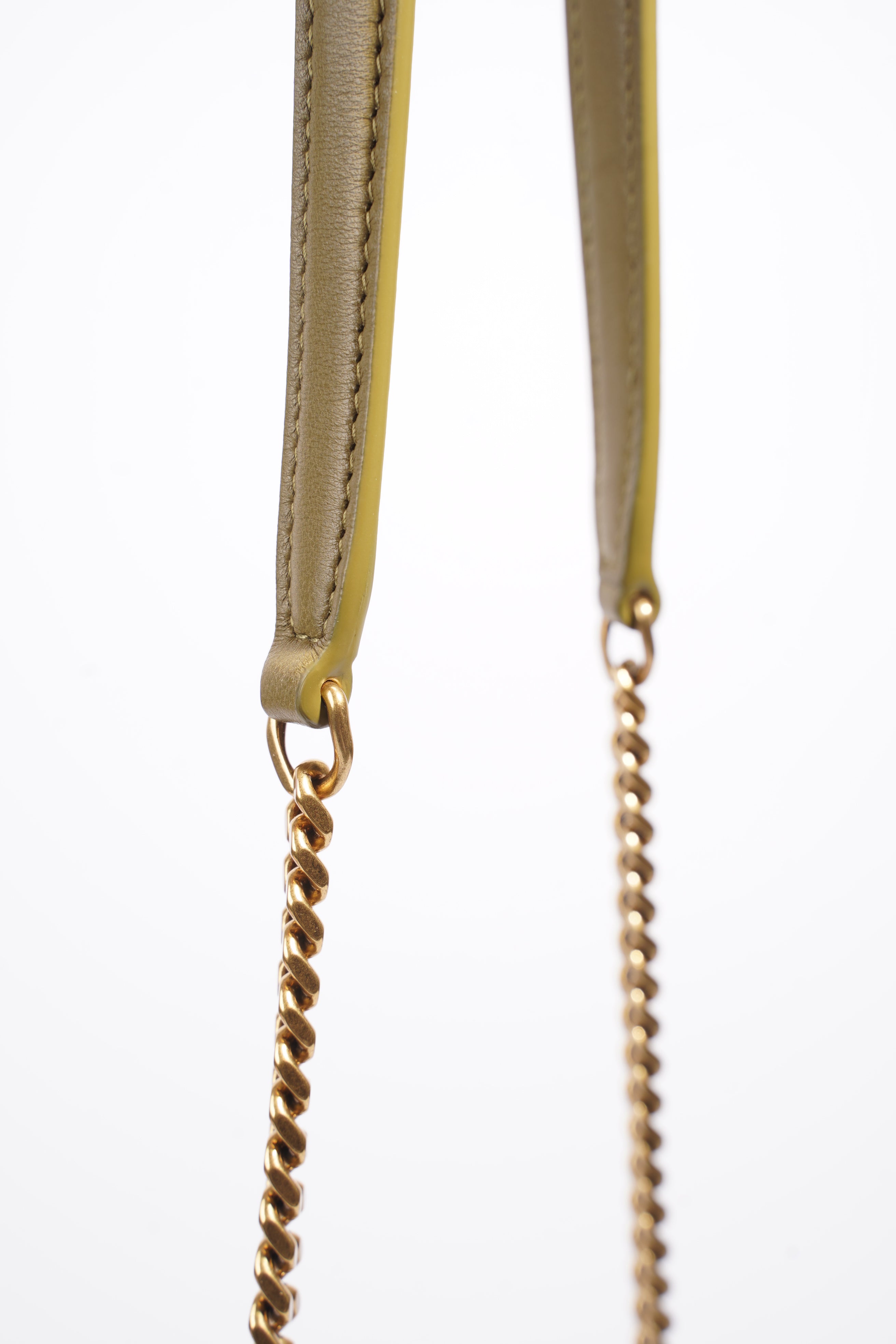Saint Laurent Toy Puffer Khaki Lambskin Leather