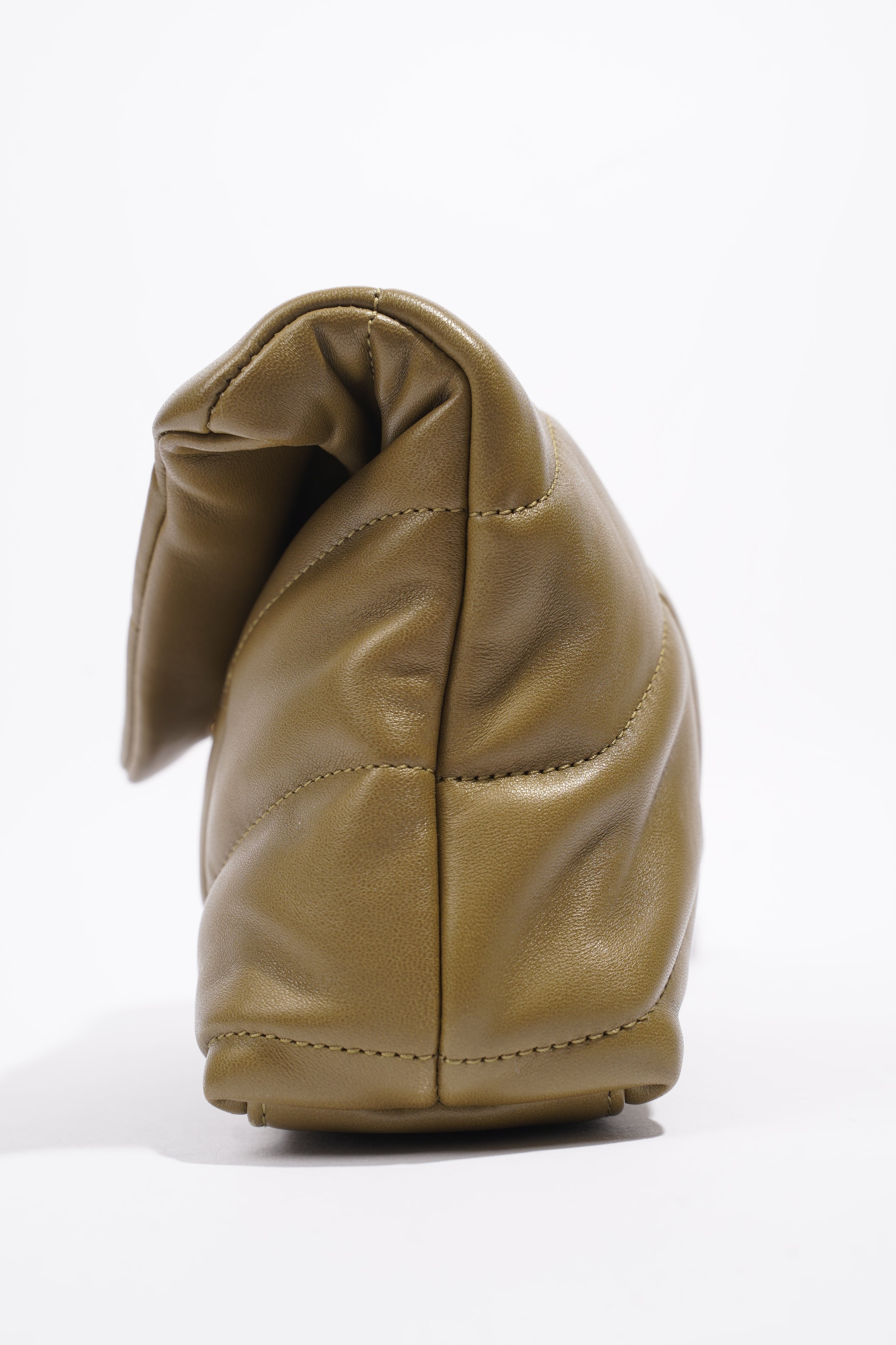 Saint Laurent Toy Puffer Khaki Lambskin Leather