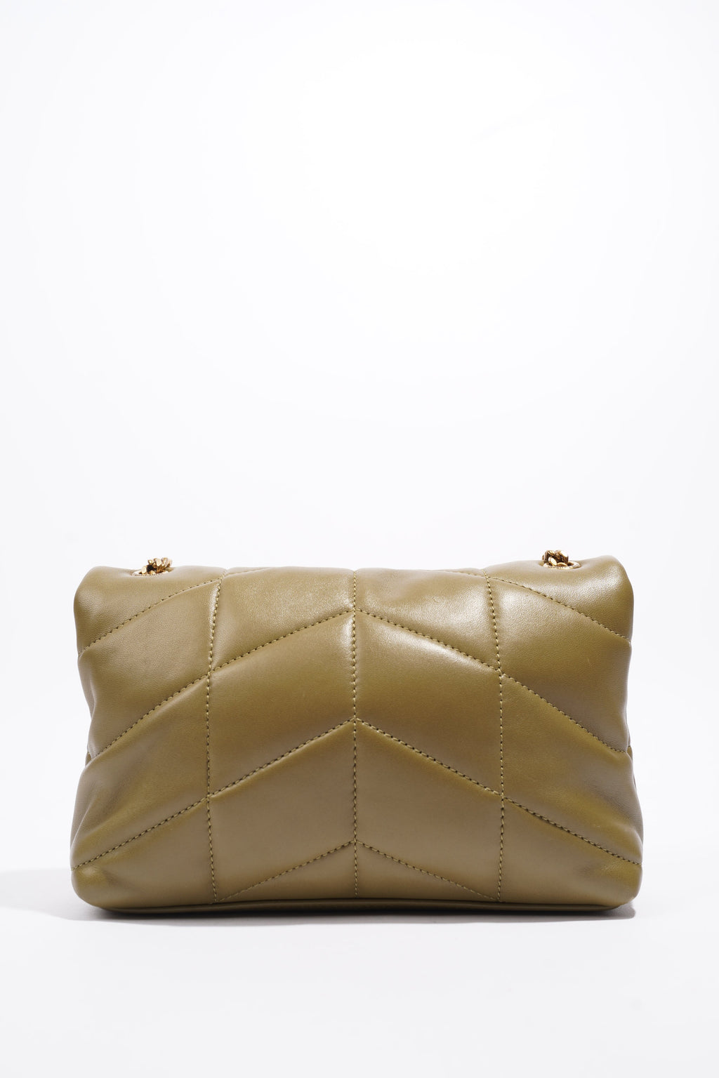 Saint Laurent Toy Puffer Khaki Lambskin Leather