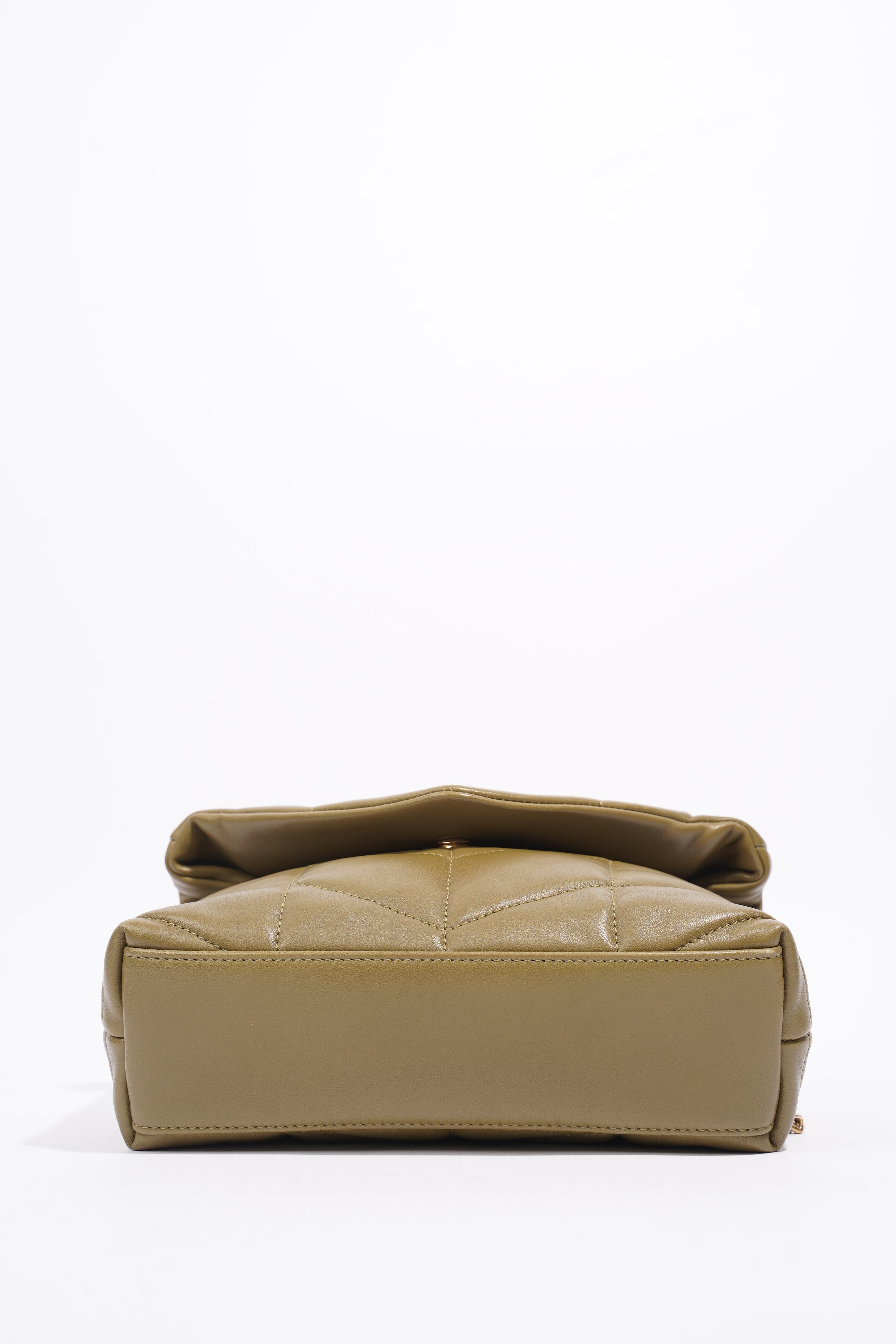 Saint Laurent Toy Puffer Khaki Lambskin Leather