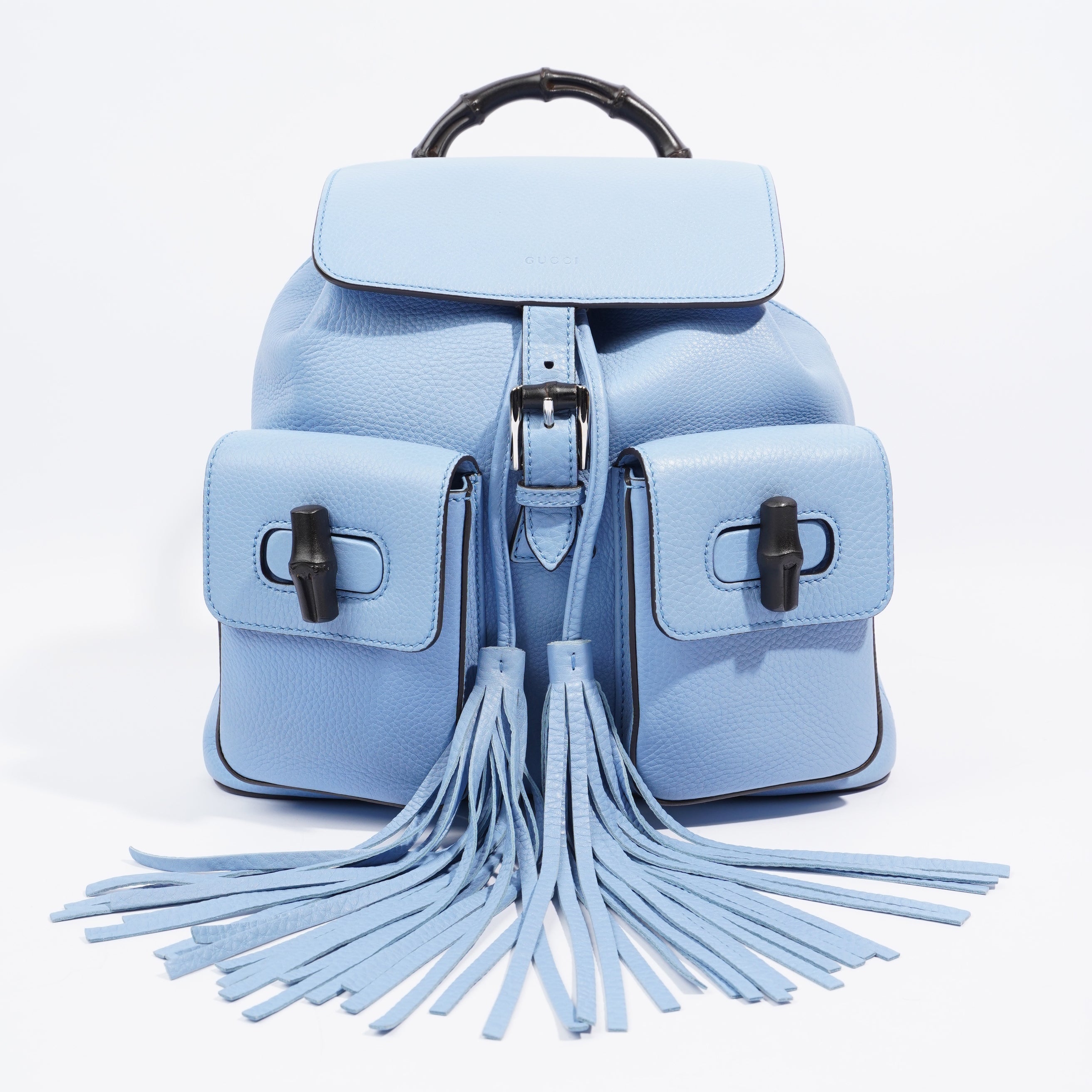 Gucci Bamboo Baby Blue Leather