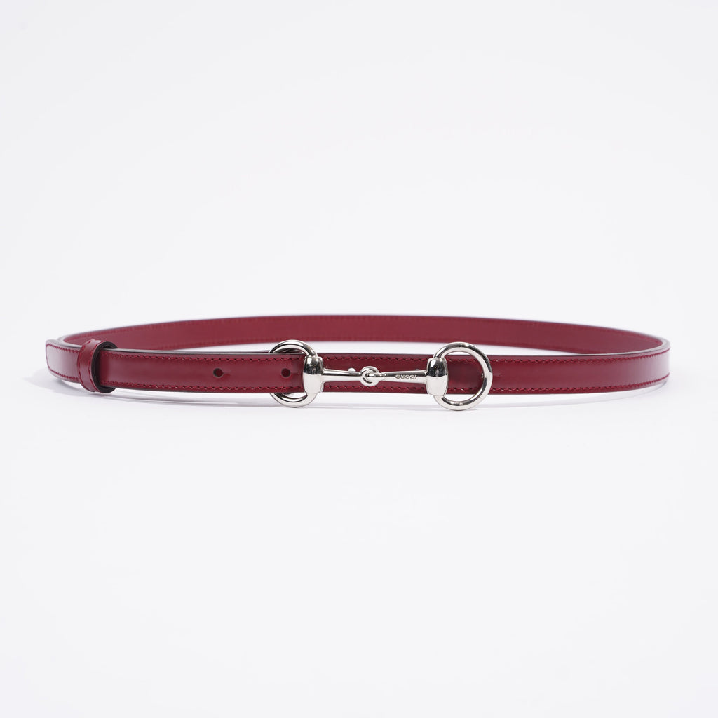 Gucci Horsebit Belt Burgundy Leather 38"