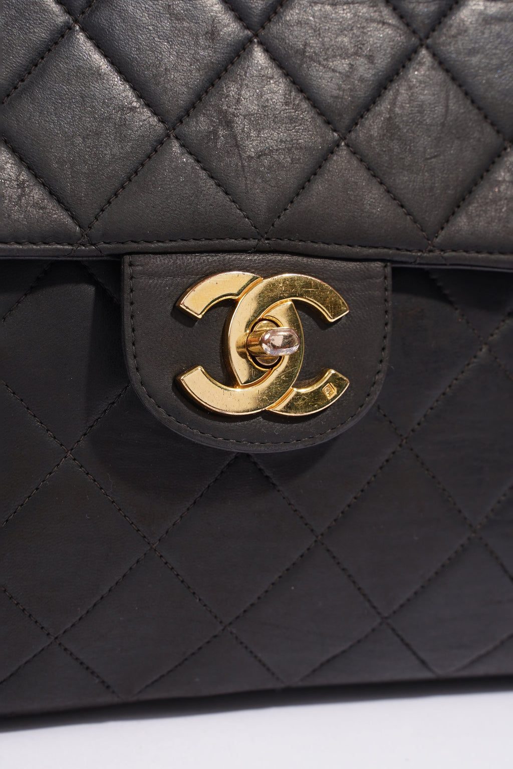 Chanel Classic Single Flap Jumbo Black Calfskin Leather