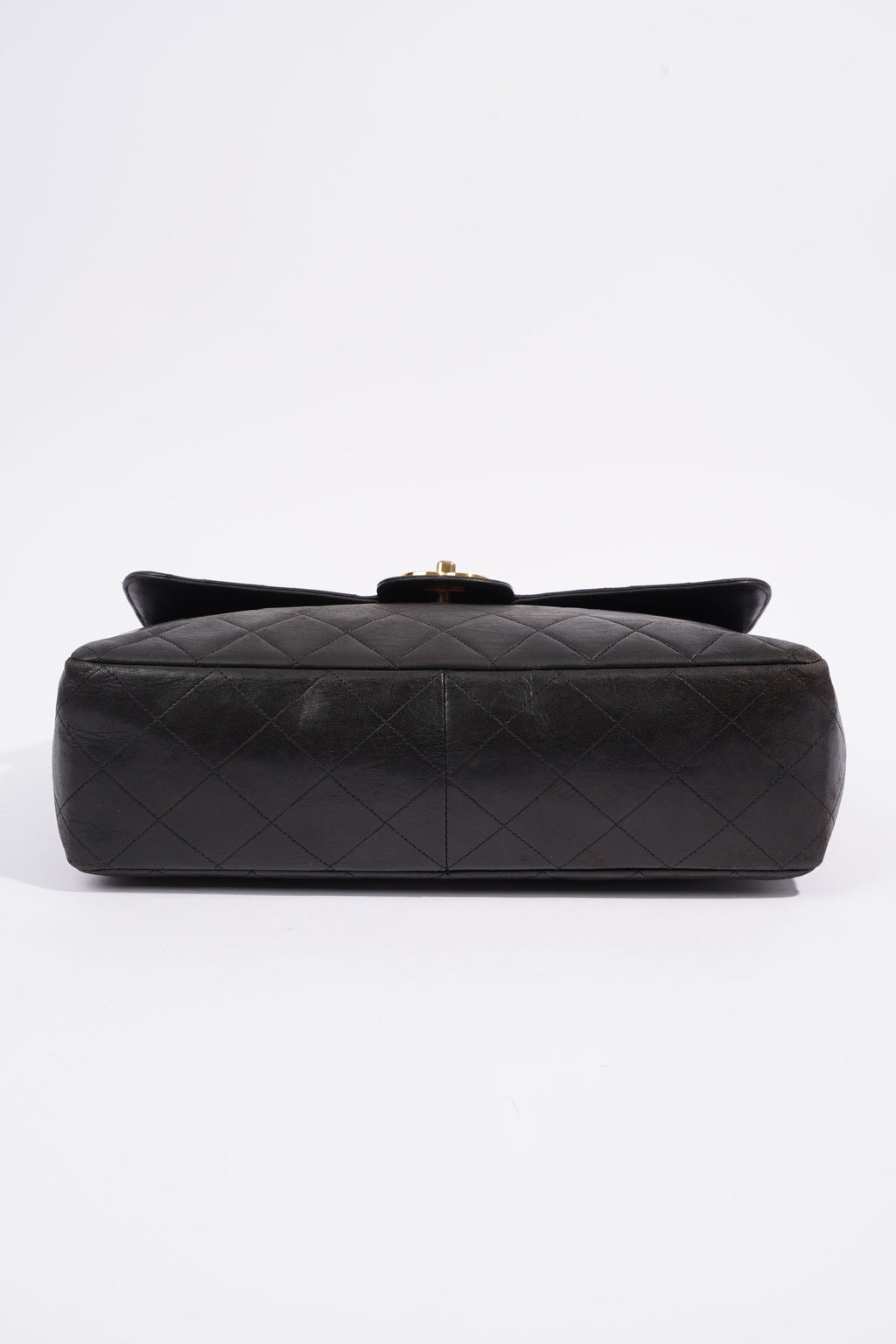 Chanel Classic Single Flap Jumbo Black Calfskin Leather